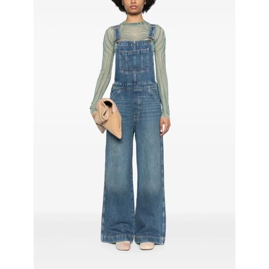 7 For All Mankind 7 FOR ALL MANKIND Women Mid Skirts 7U022555 DUNGAREES JSE BLUE Size M / US 6-8 / IT 42-44 - 4 Thumbnail