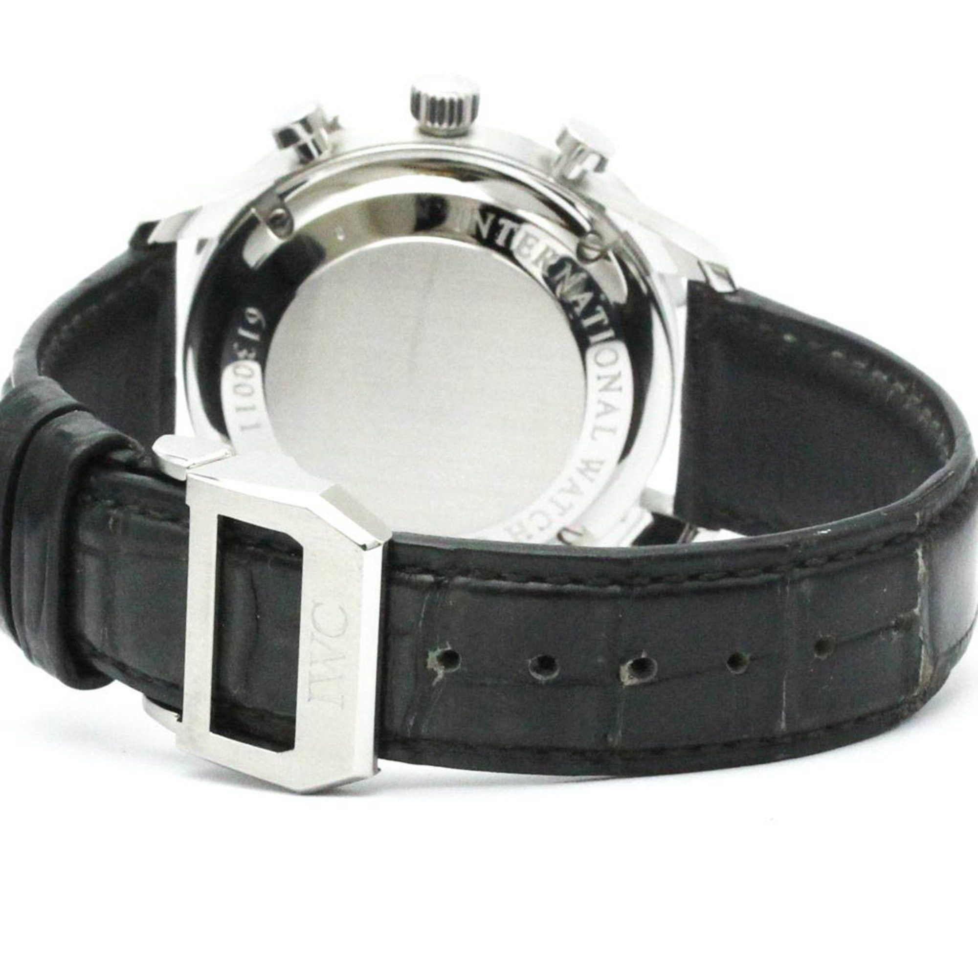 IWC Schaffhausen Polished IWC Portuguese Chronograph Steel Automatic Watch IW371491 BF581019 Size ONE SIZE - 5 Thumbnail
