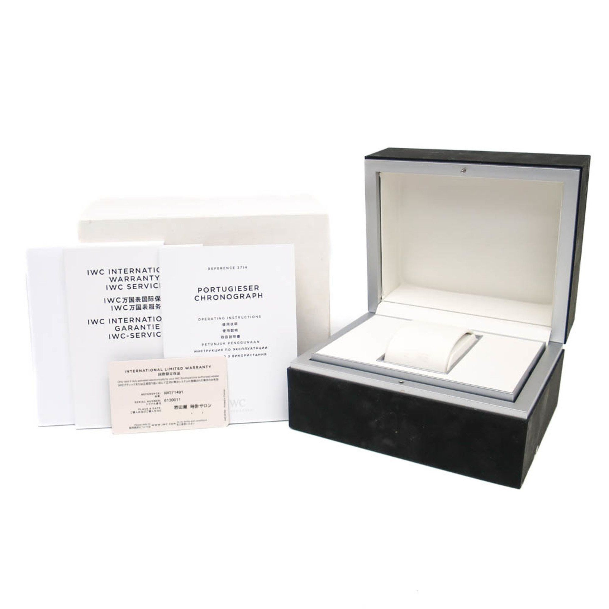 IWC Schaffhausen Polished IWC Portuguese Chronograph Steel Automatic Watch IW371491 BF581019 Size ONE SIZE - 6 Thumbnail