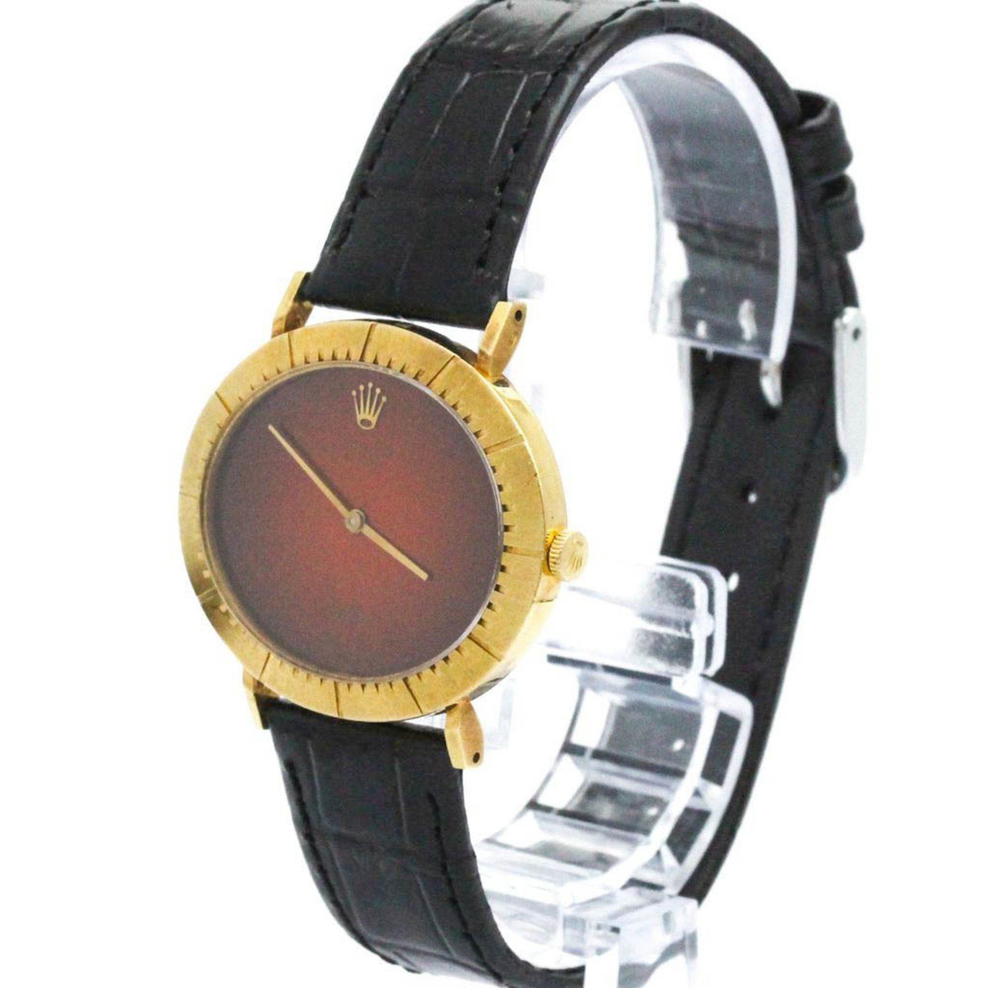 Rolex ROLEX Cellini 18K Gold Leather Hand-Winding Mens Watch 4083 BF579244 Size ONE SIZE - 2 Thumbnail