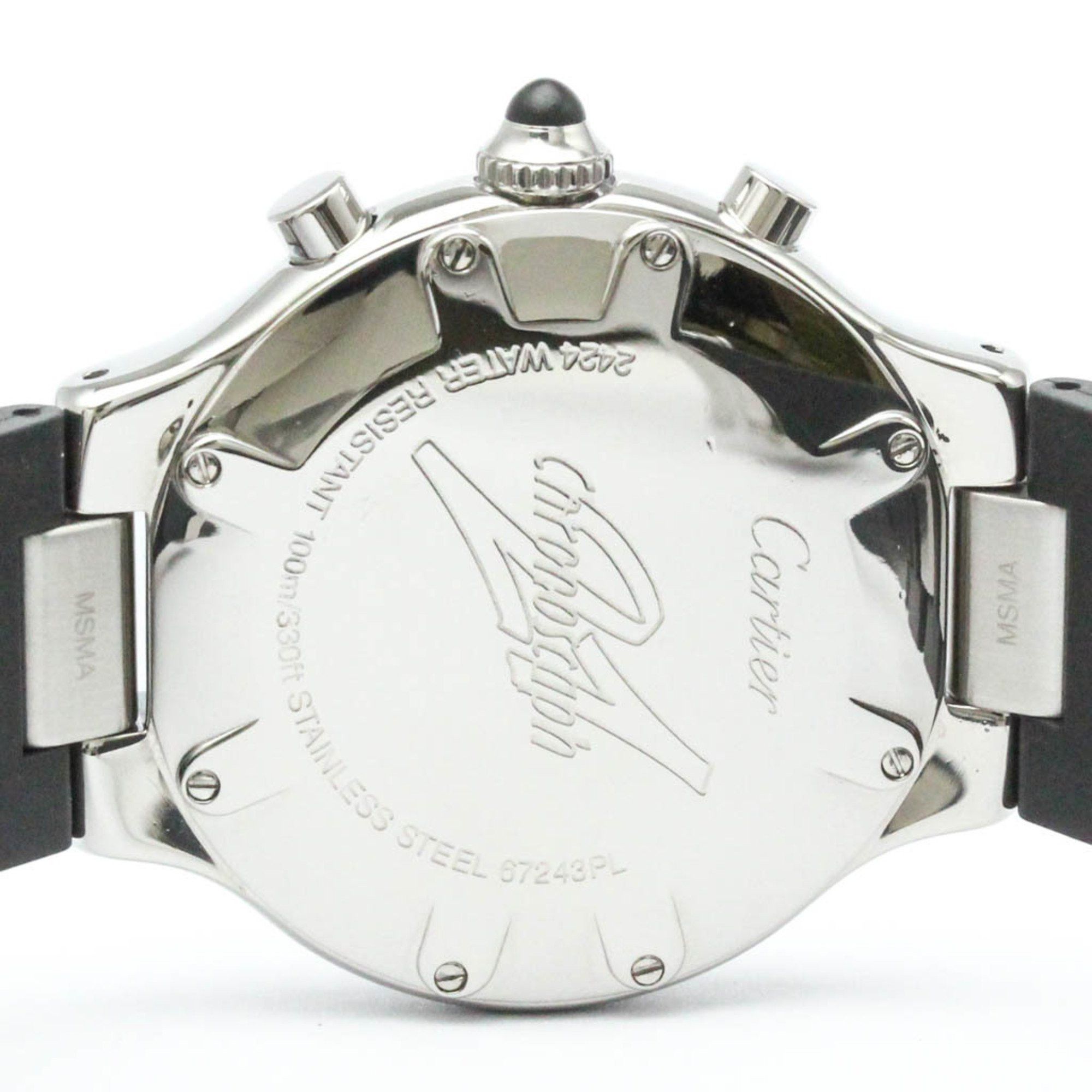 Cartier Polished CARTIER Must 21 Chronoscaph Steel Quartz Mens Watch W10125U2 BF576152 Size ONE SIZE - 7 Thumbnail