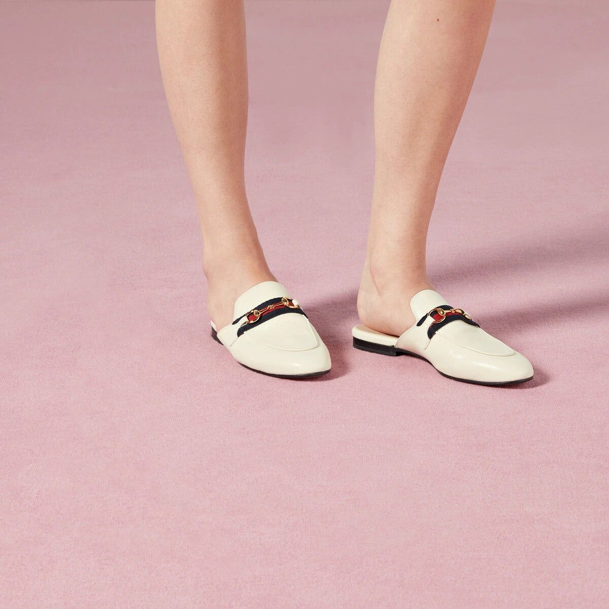 Gucci Gucci Princetown Horsebit Web Slippers SIZE 35 Size ONE SIZE - 4 Thumbnail
