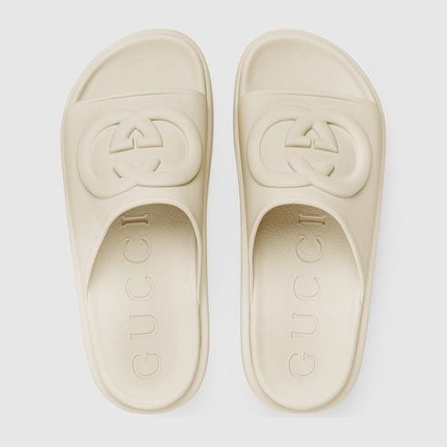 Gucci Gucci Interlocking G Rubber Slide Sandals SIZE 39 Size ONE SIZE - 2 Thumbnail