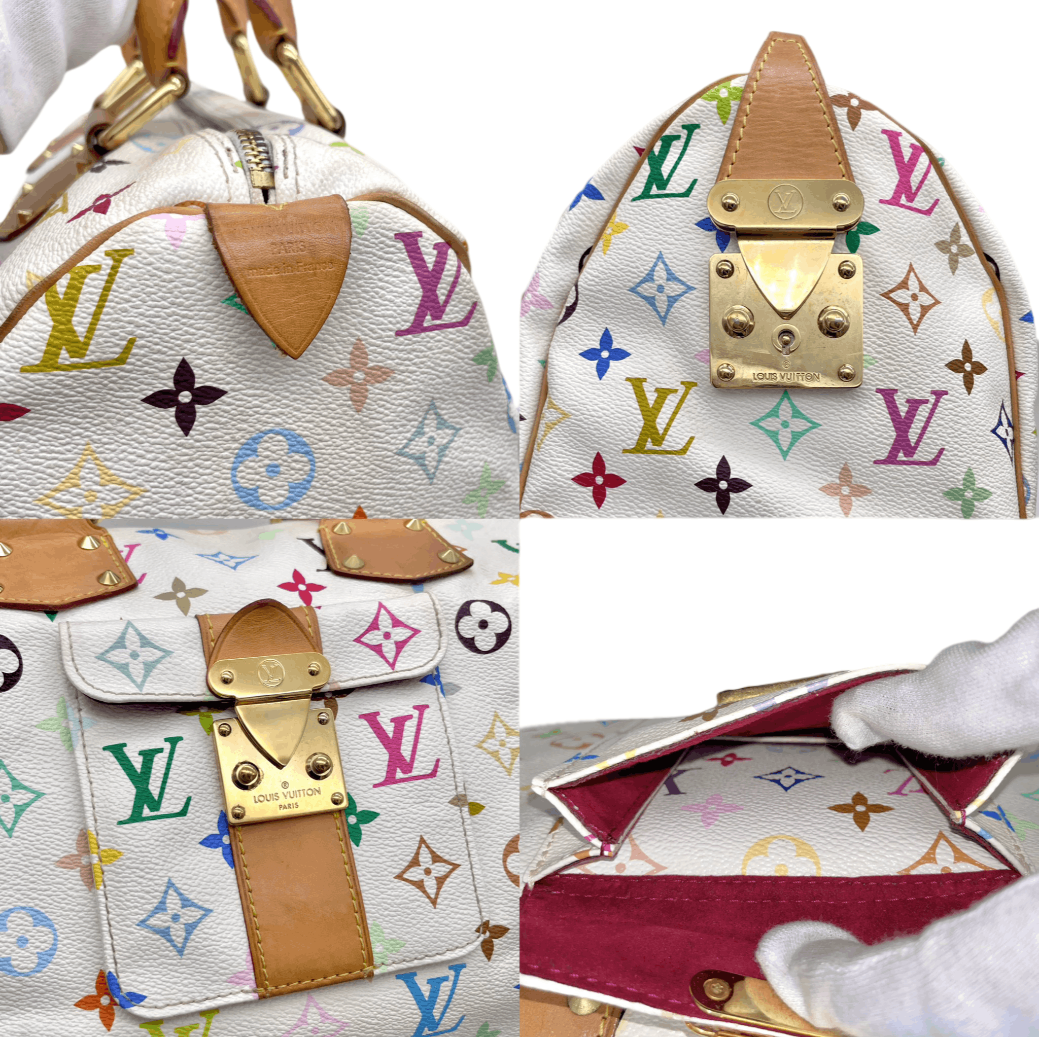 Louis Vuitton Louis Vuitton Monogram Multicolor White Speedy M92643 Size ONE SIZE - 10 Thumbnail