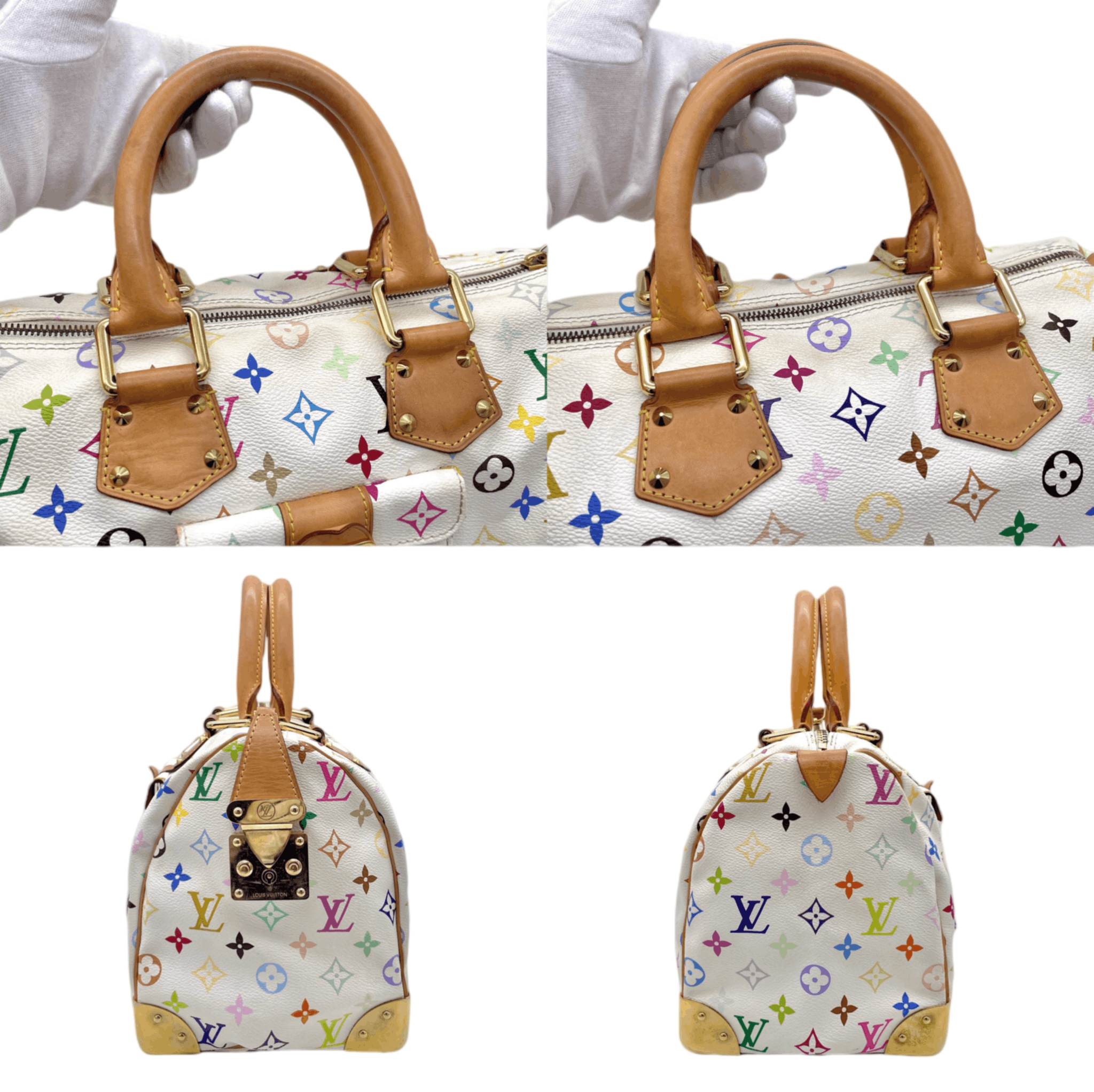 Louis Vuitton Louis Vuitton Monogram Multicolor White Speedy M92643 Size ONE SIZE - 6 Thumbnail