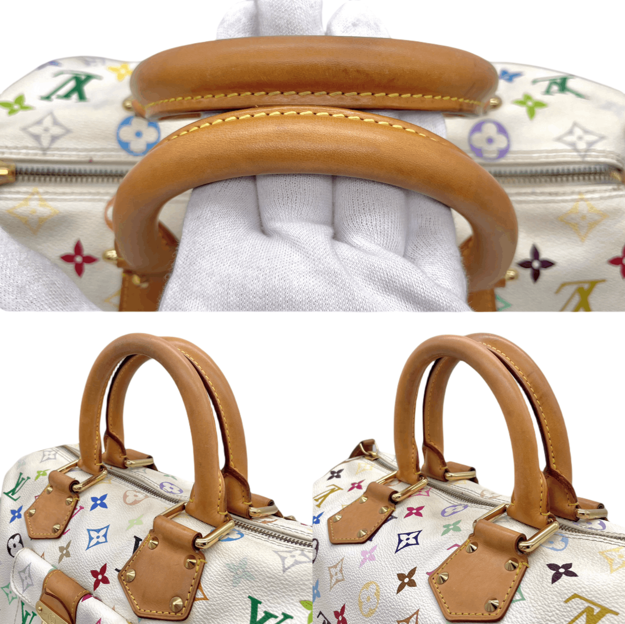 Louis Vuitton Louis Vuitton Monogram Multicolor White Speedy M92643 Size ONE SIZE - 7 Thumbnail