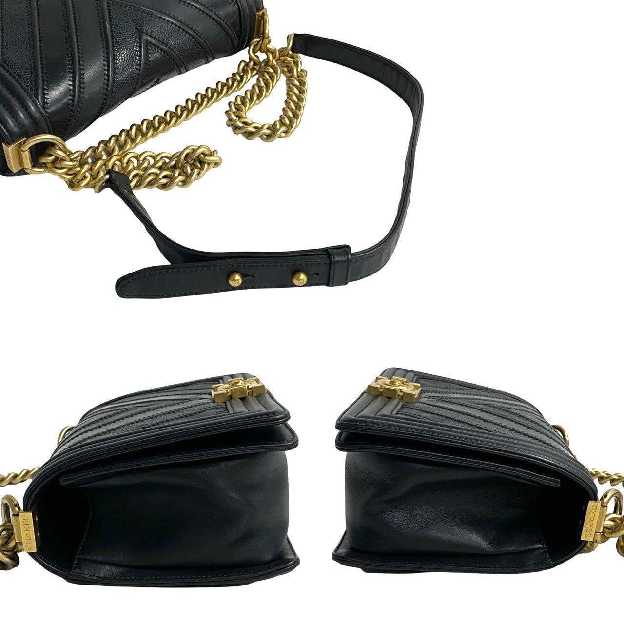 Chanel Chanel Shoulder Bag Black Leather Size ONE SIZE - 6 Thumbnail
