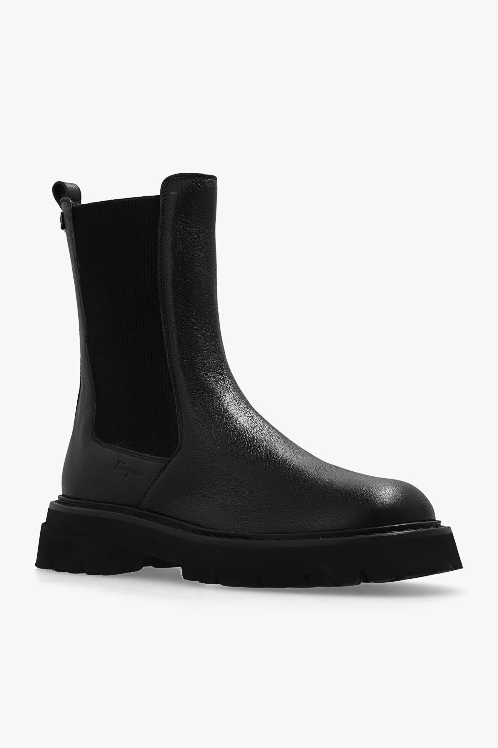 Salvatore Ferragamo FERRAGAMO BLACK ‘ODERICO’ CHELSEA BOOTS Size US 8 / IT 38 - 2 Thumbnail