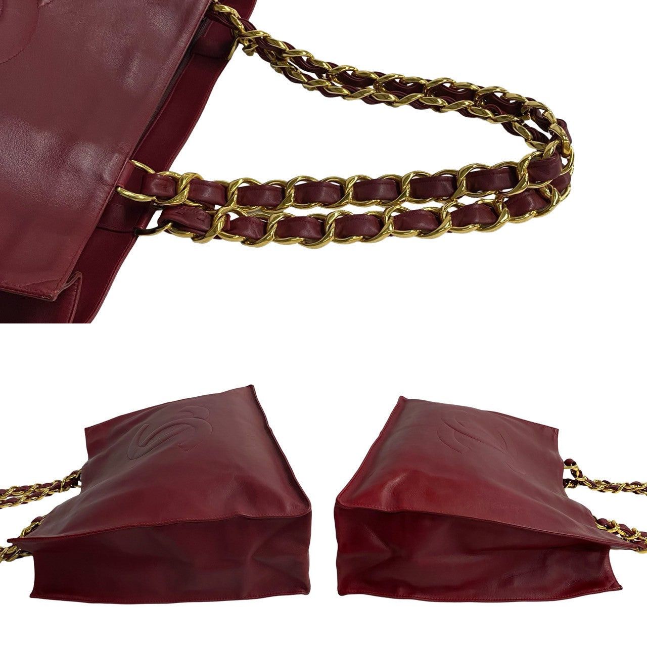 Chanel Chanel Tote Bag Red Leather Size ONE SIZE - 6 Thumbnail