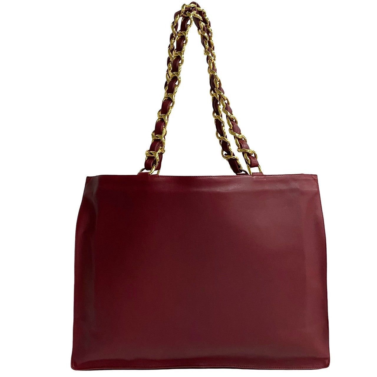 Chanel Chanel Tote Bag Red Leather Size ONE SIZE - 4 Thumbnail