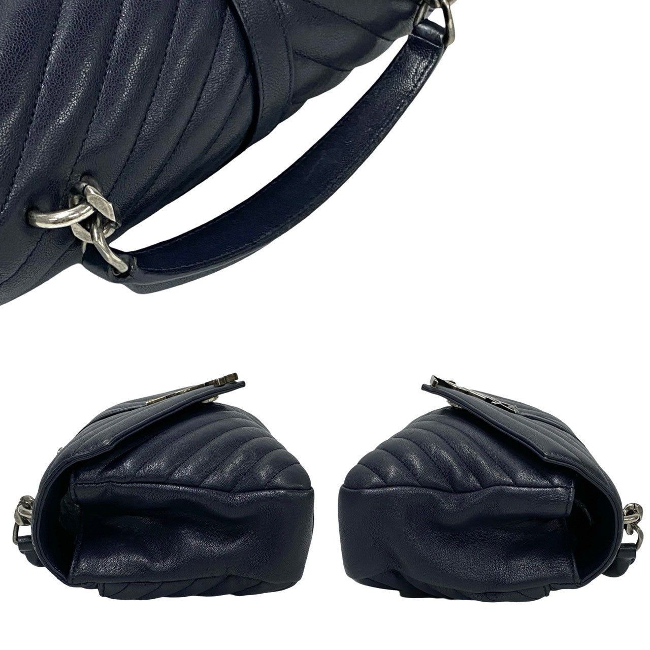 Yves Saint Laurent Yves Saint Laurent Shoulder Bag Blue Leather Size ONE SIZE - 5 Thumbnail