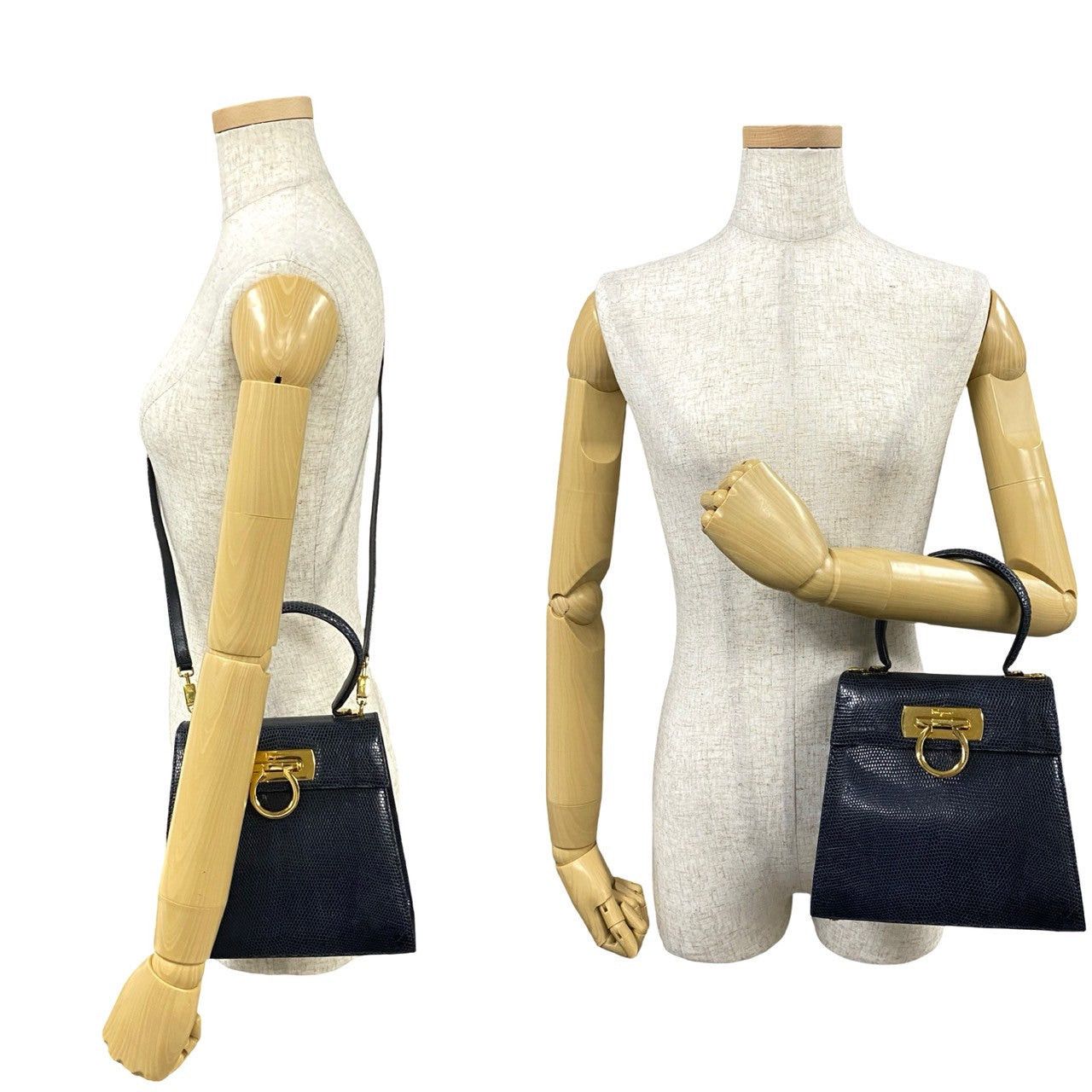 Salvatore Ferragamo Salvatore Ferragamo Shoulder Bag Blue Leather - Exotic Size ONE SIZE - 2 Thumbnail