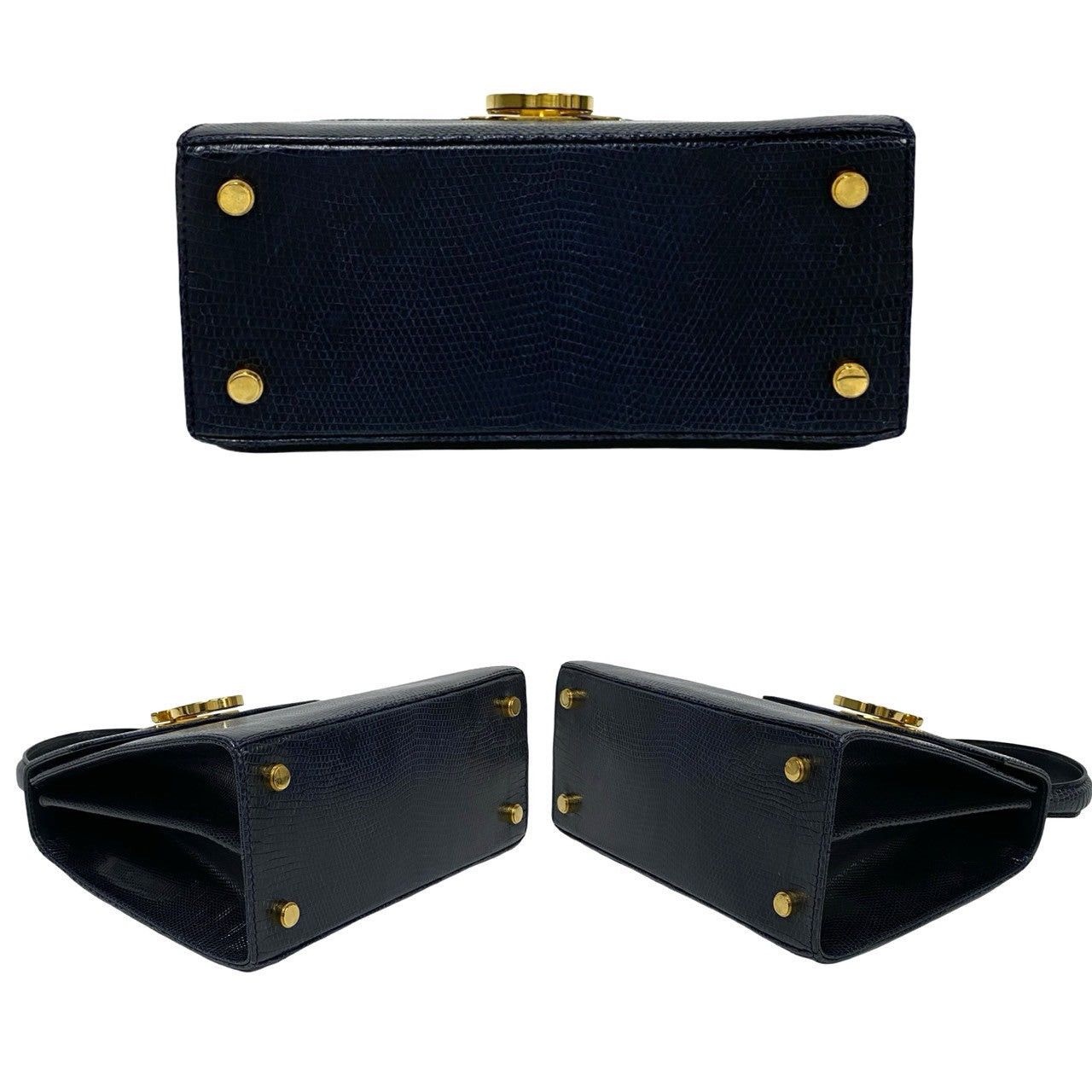 Salvatore Ferragamo Salvatore Ferragamo Shoulder Bag Blue Leather - Exotic Size ONE SIZE - 6 Thumbnail