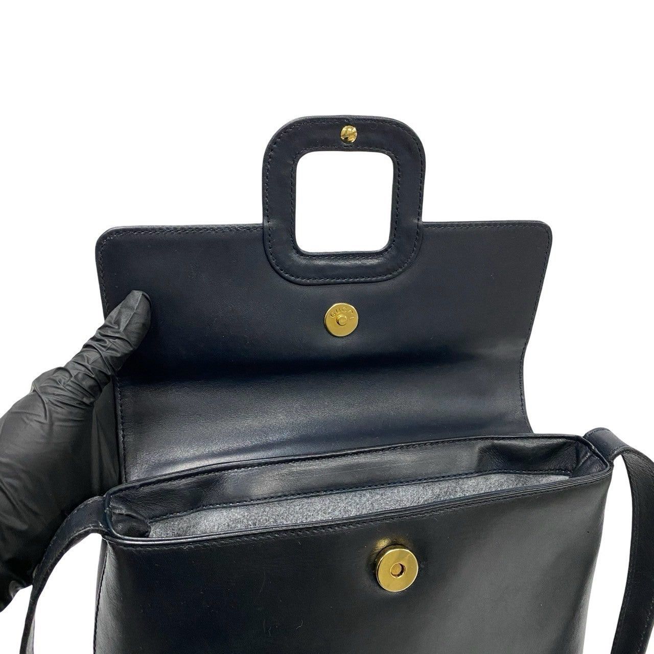 Gucci Gucci Shoulder Bag Blue Leather Size ONE SIZE - 8 Thumbnail