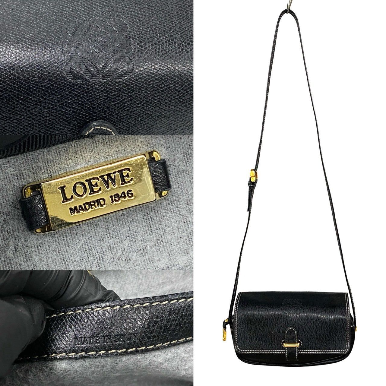 Loewe Loewe Shoulder Bag Black Leather Size ONE SIZE - 3 Thumbnail