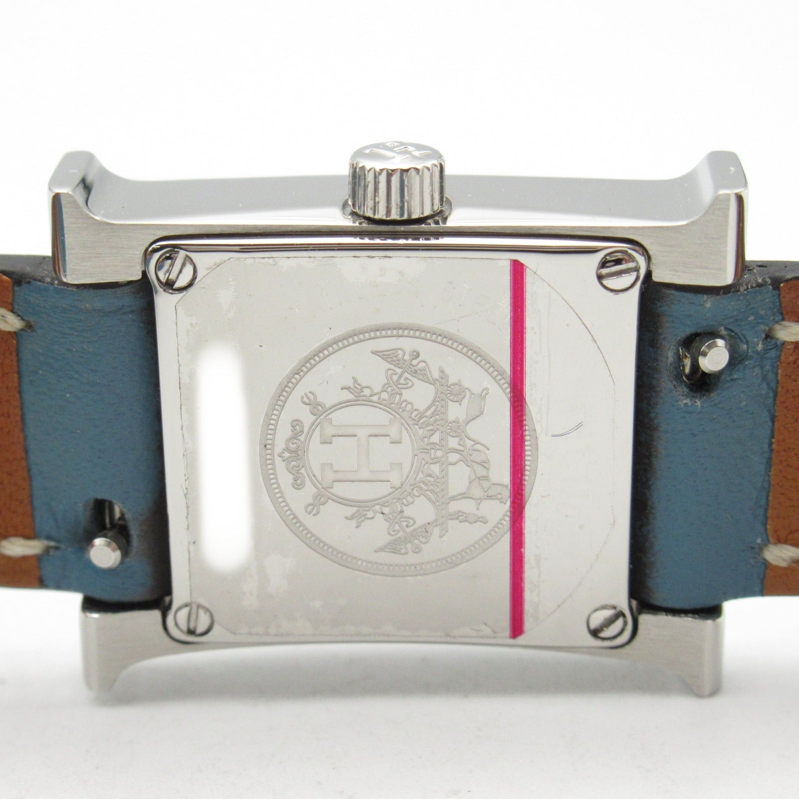 Hermes Hermes H Watch Mini Double Tour Women Quartz Stainless Steel Leather Belt White Size ONE SIZE - 5 Thumbnail