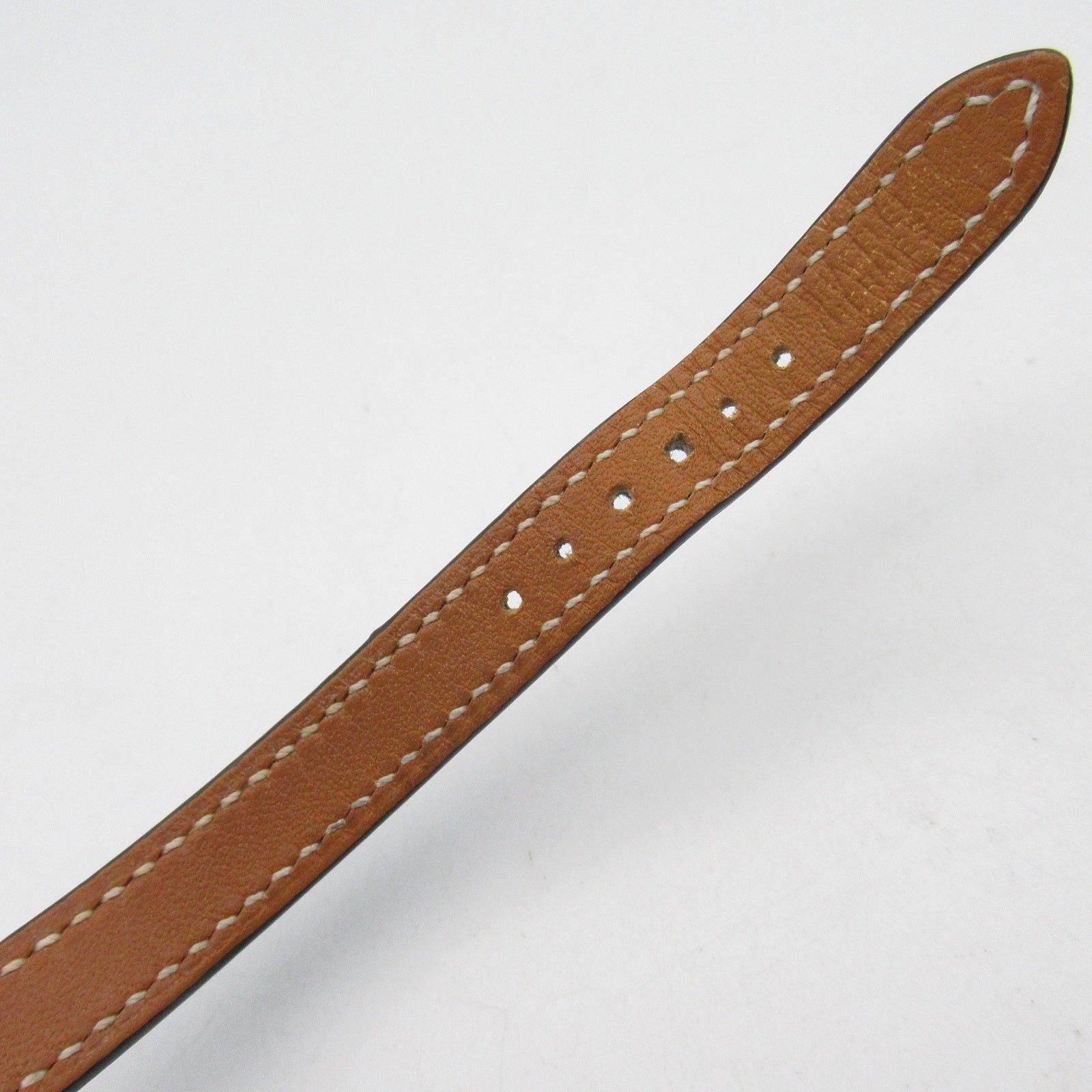 Hermes Hermes H Watch Mini Double Tour Women Quartz Stainless Steel Leather Belt White Size ONE SIZE - 19 Thumbnail