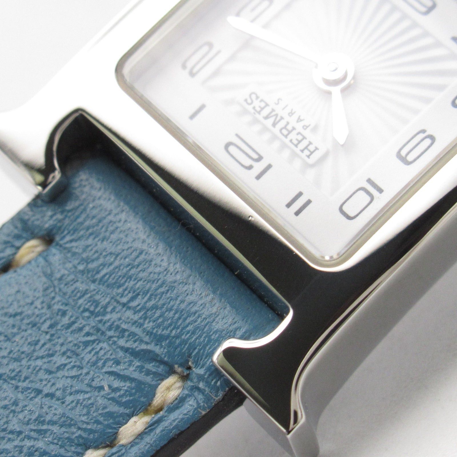 Hermes Hermes H Watch Mini Double Tour Women Quartz Stainless Steel Leather Belt White Size ONE SIZE - 10 Thumbnail