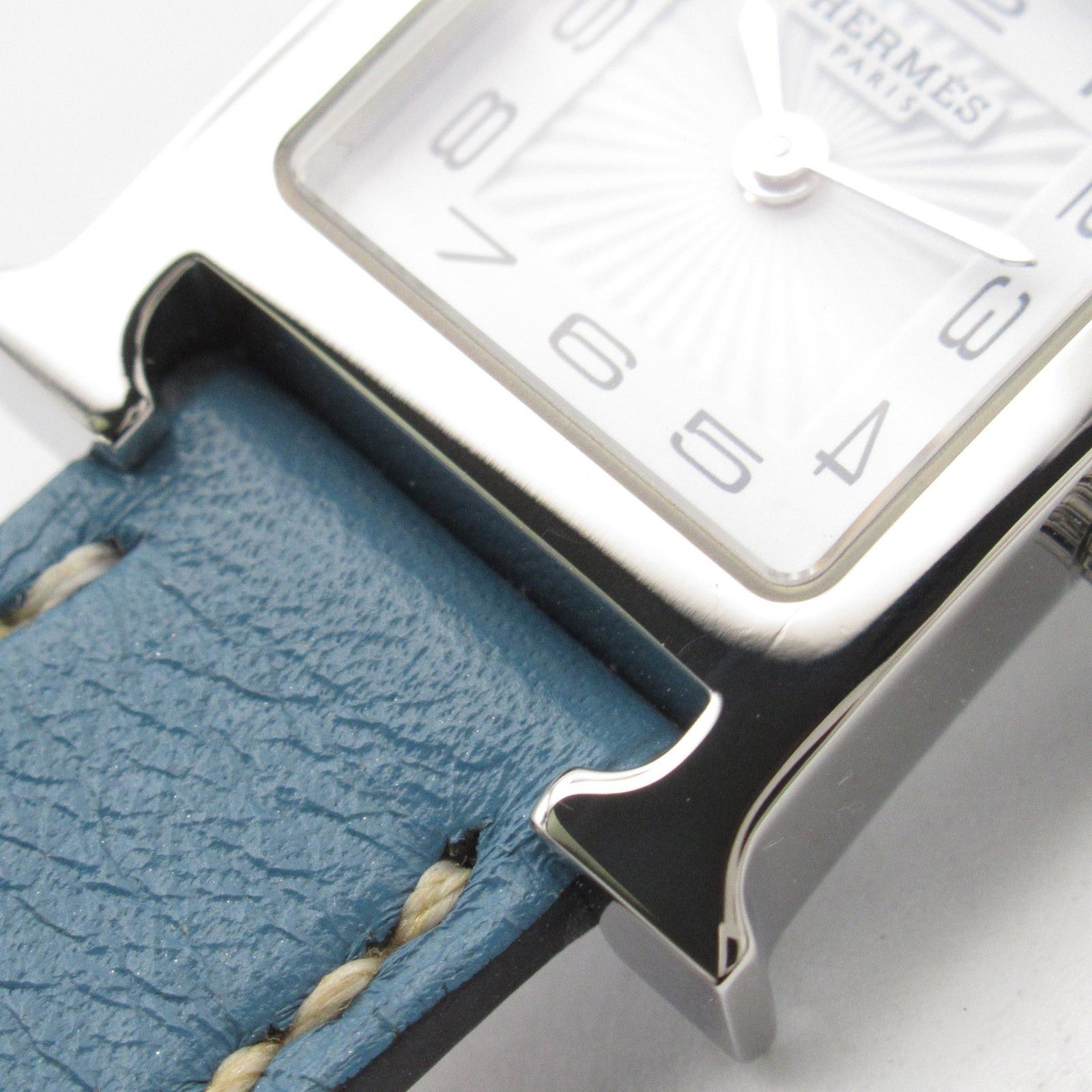 Hermes Hermes H Watch Mini Double Tour Women Quartz Stainless Steel Leather Belt White Size ONE SIZE - 11 Thumbnail