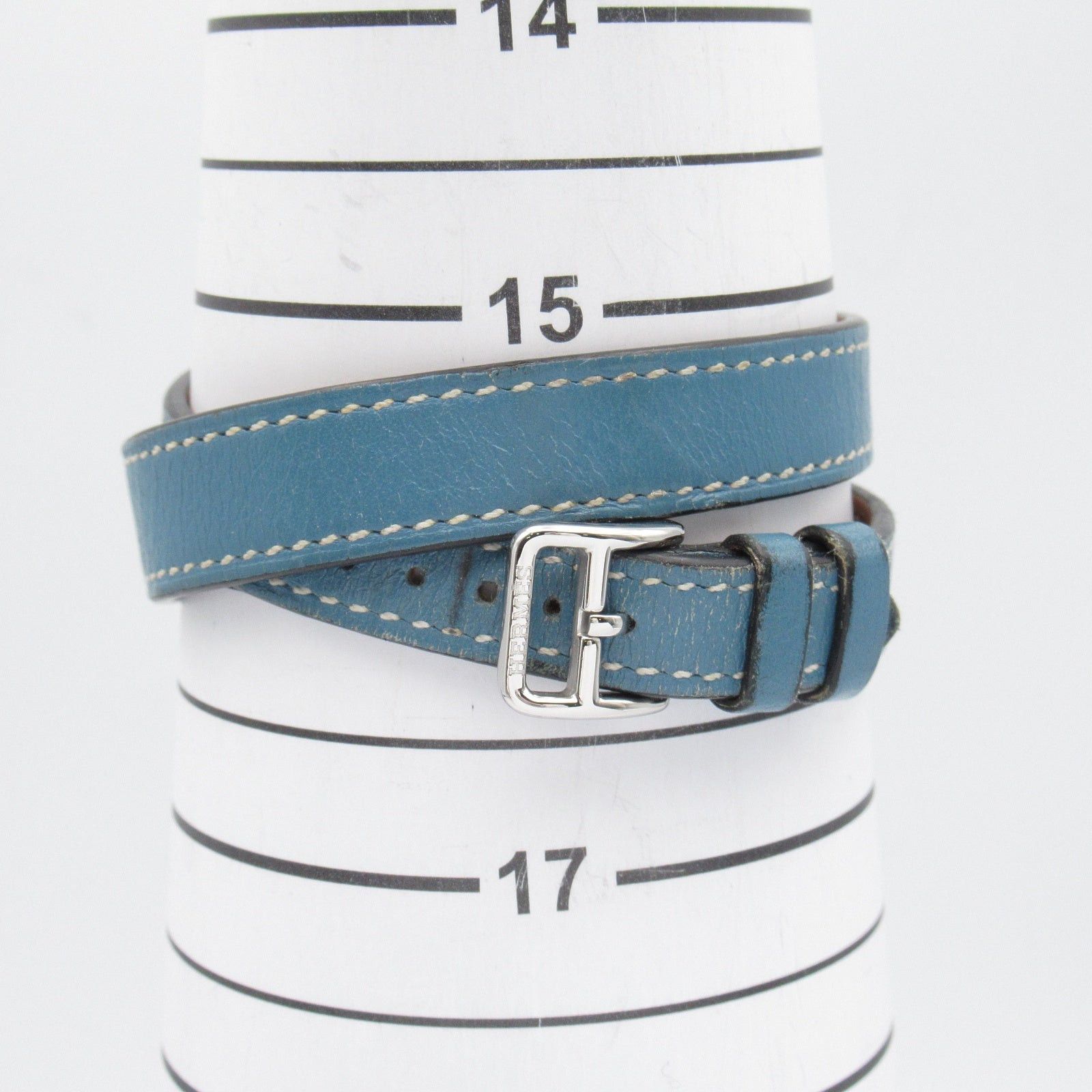 Hermes Hermes H Watch Mini Double Tour Women Quartz Stainless Steel Leather Belt White Size ONE SIZE - 7 Thumbnail