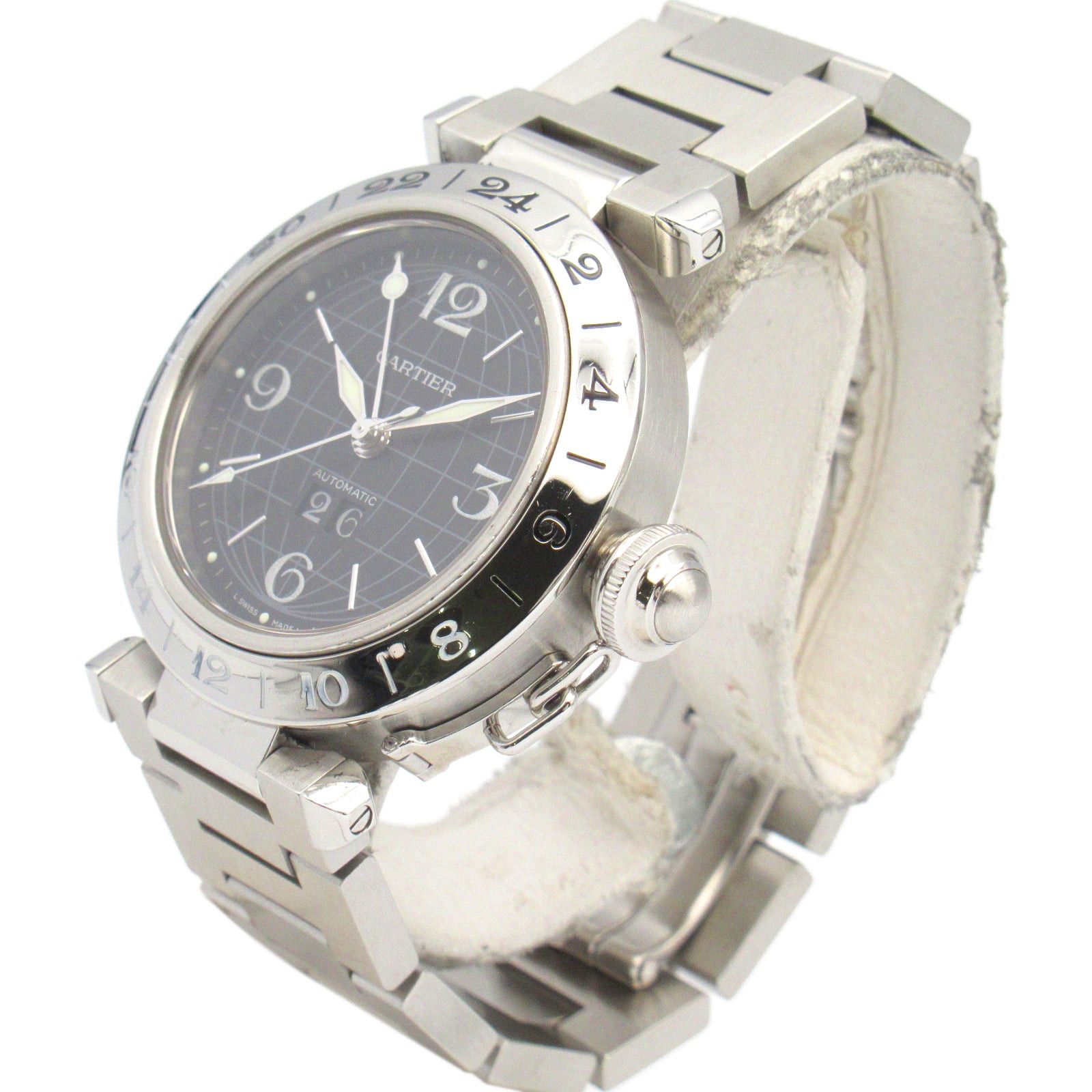 Cartier Cartier Pasha C Meridian Gmt Boys Watch Automatic Winding Stainless Steel Black Size ONE SIZE - 2 Thumbnail