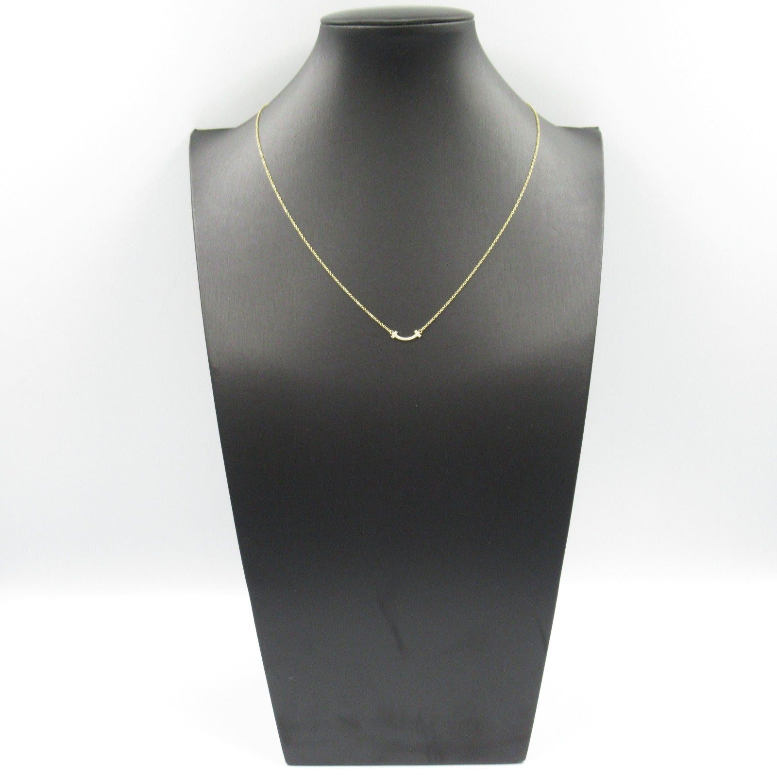 Tiffany & Co. Tiffany Co T Smile Mini Necklace Diamond K18 (Yellow Gold) Clear Size ONE SIZE - 8 Thumbnail