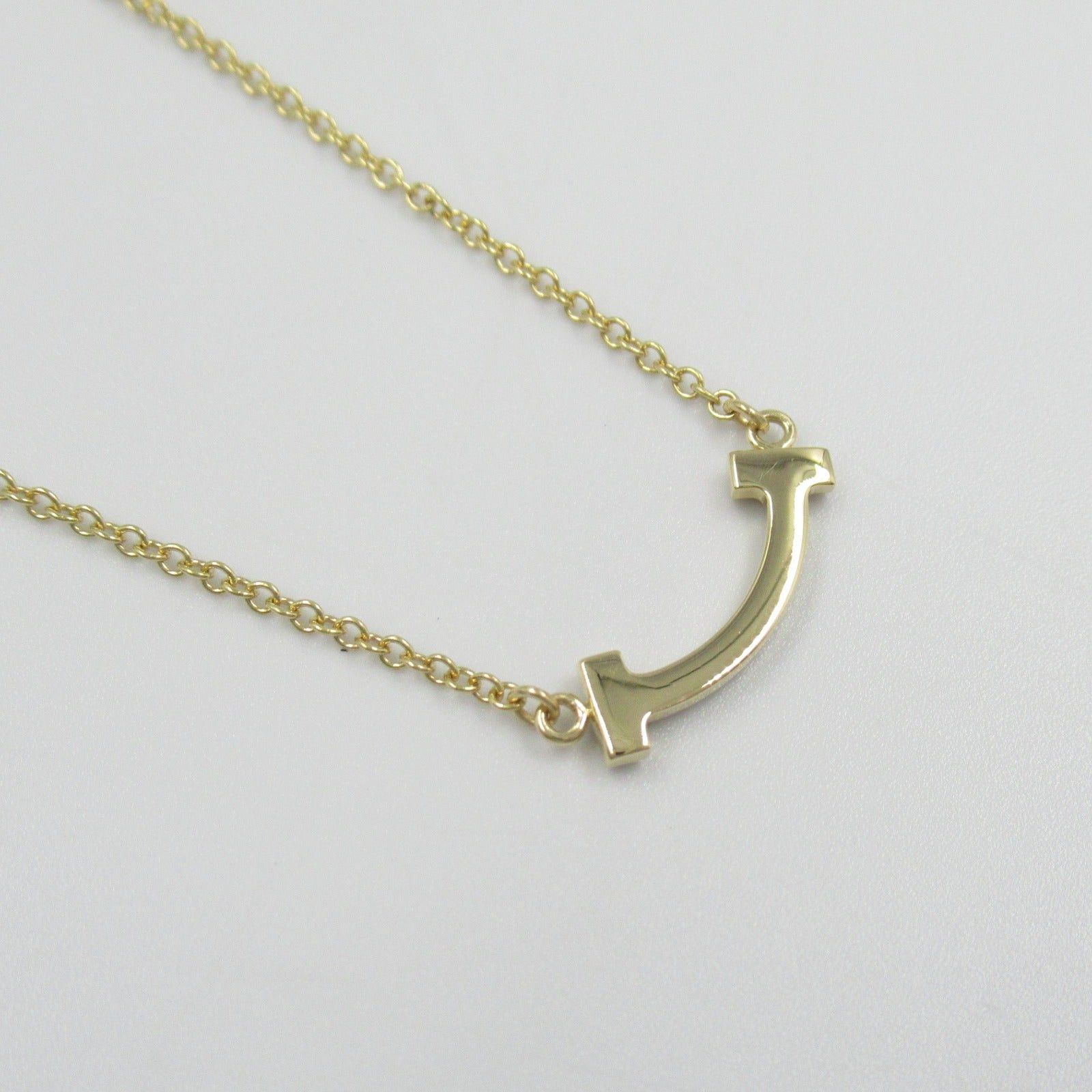 Tiffany & Co. Tiffany Co T Smile Mini Necklace Diamond K18 (Yellow Gold) Clear Size ONE SIZE - 7 Thumbnail