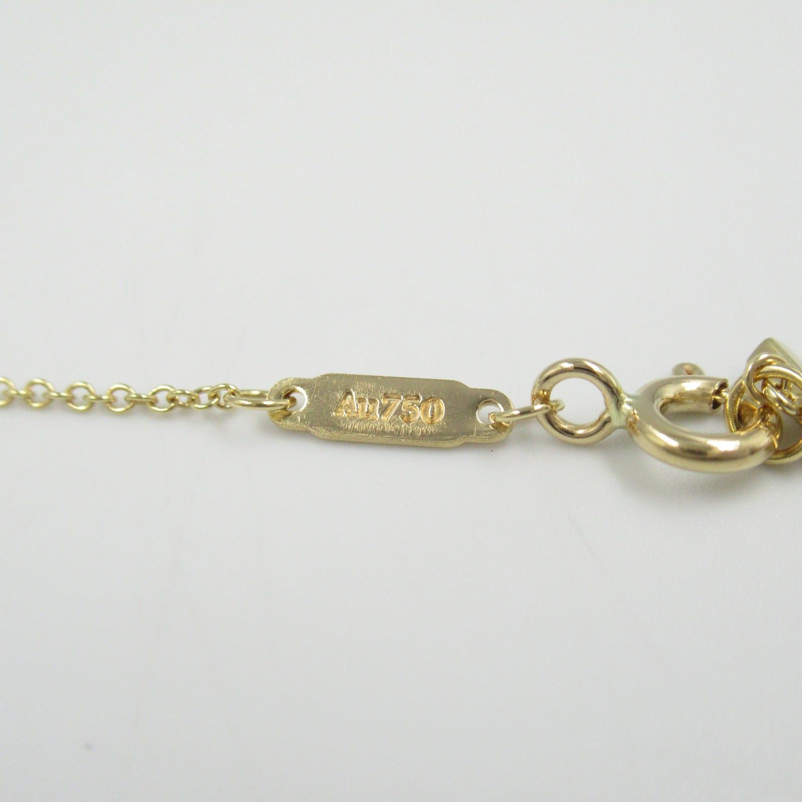Tiffany & Co. Tiffany Co T Smile Mini Necklace Diamond K18 (Yellow Gold) Clear Size ONE SIZE - 5 Thumbnail
