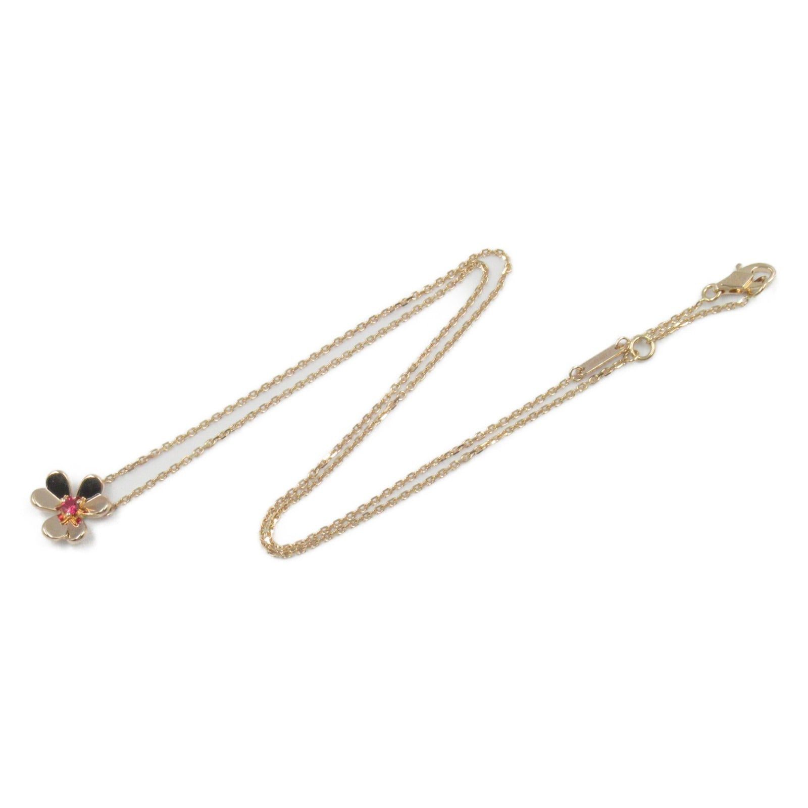 Van Cleef & Arpels Van Cleef Arpels Frivole Necklace Mini Ruby K18Pg (Pink Gold) Red Size ONE SIZE - 3 Thumbnail