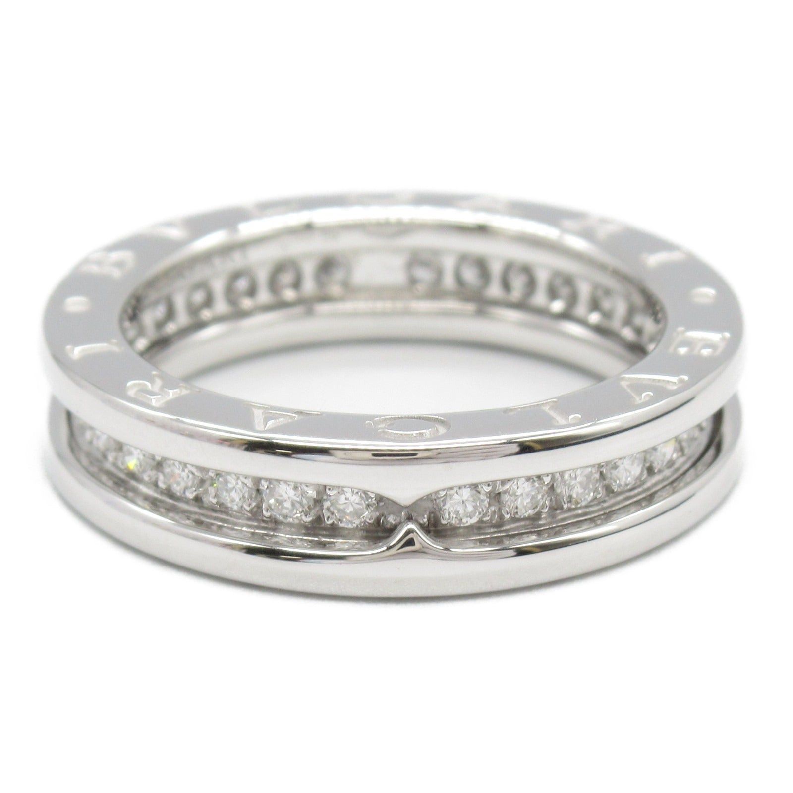 Bvlgari Bvlgari B Zero One Ring 1Belt Full Diamond K18Wg (White Gold) Clear Size ONE SIZE - 2 Thumbnail