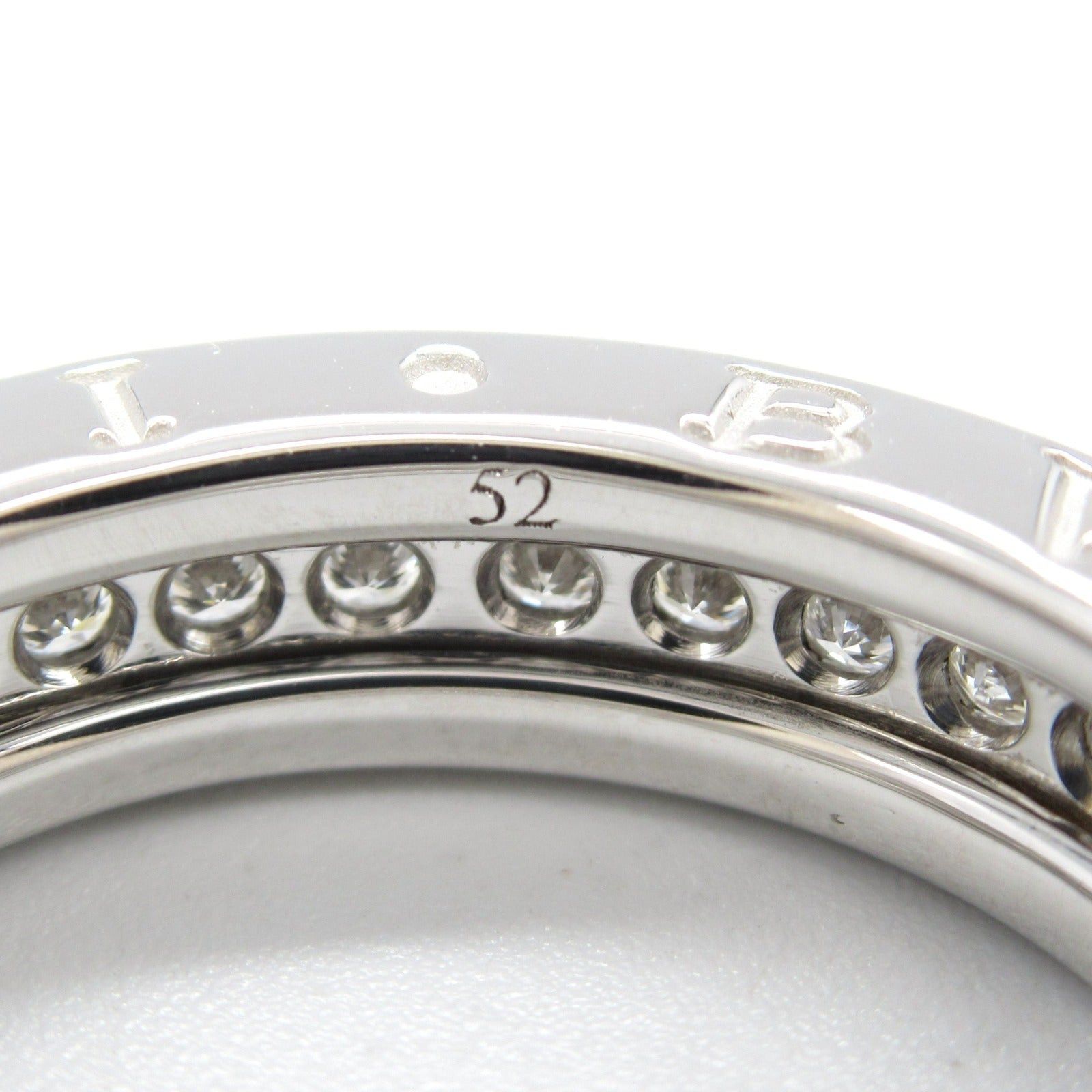 Bvlgari Bvlgari B Zero One Ring 1Belt Full Diamond K18Wg (White Gold) Clear Size ONE SIZE - 5 Thumbnail