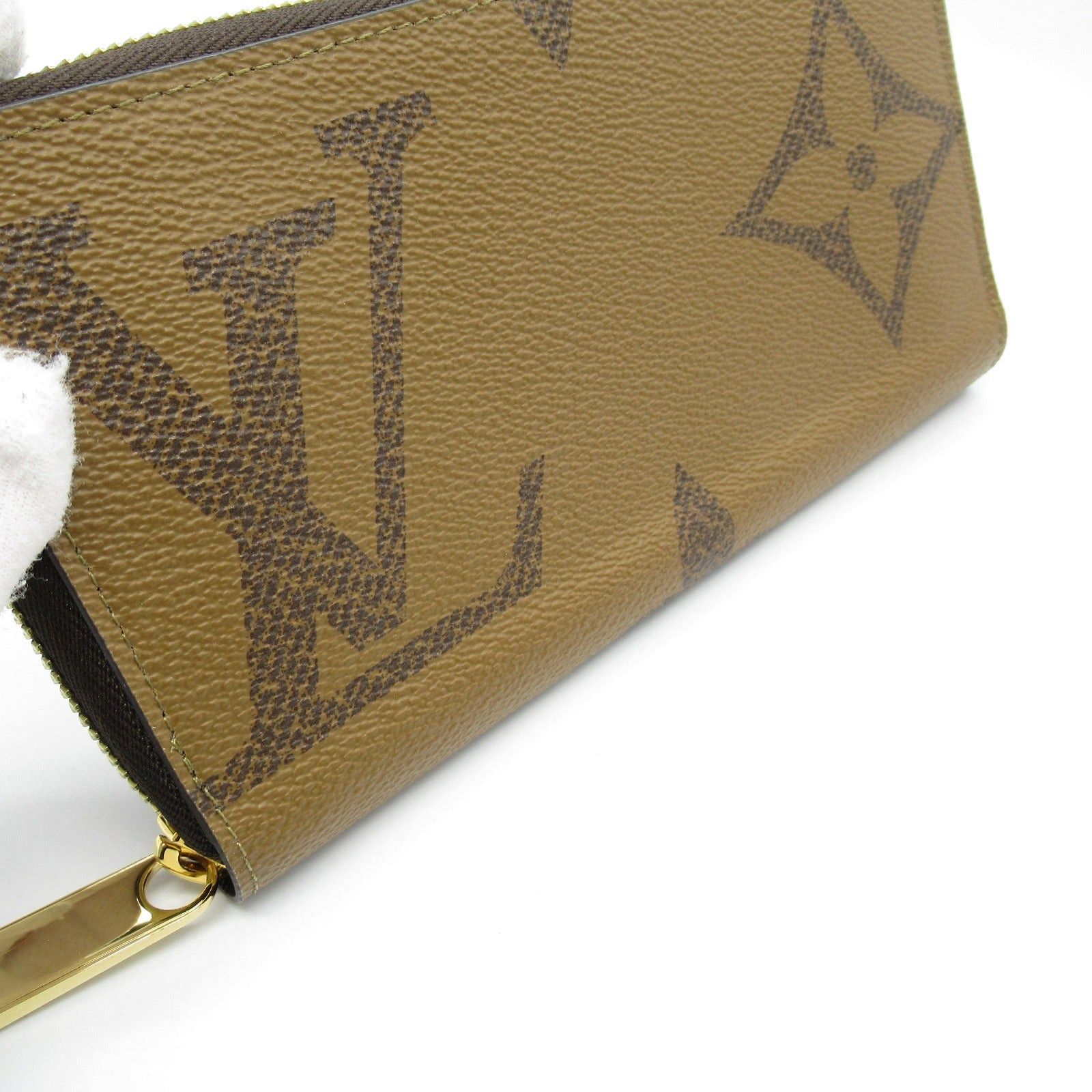 Louis Vuitton Louis Vuitton Zippy Wallet Round Long Zipper Coated Canvas Monogram Giant Reverse Brown Size ONE SIZE - 8 Thumbnail