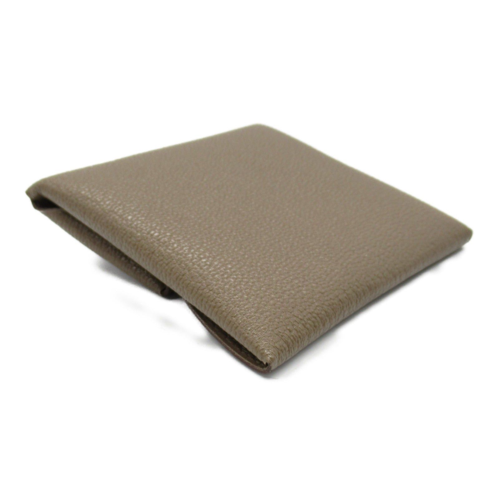 Hermes Hermes Bastia Etoupe Coin Purse Leather Chevre Brown Silver Hardware T Stamp Size ONE SIZE - 4 Thumbnail