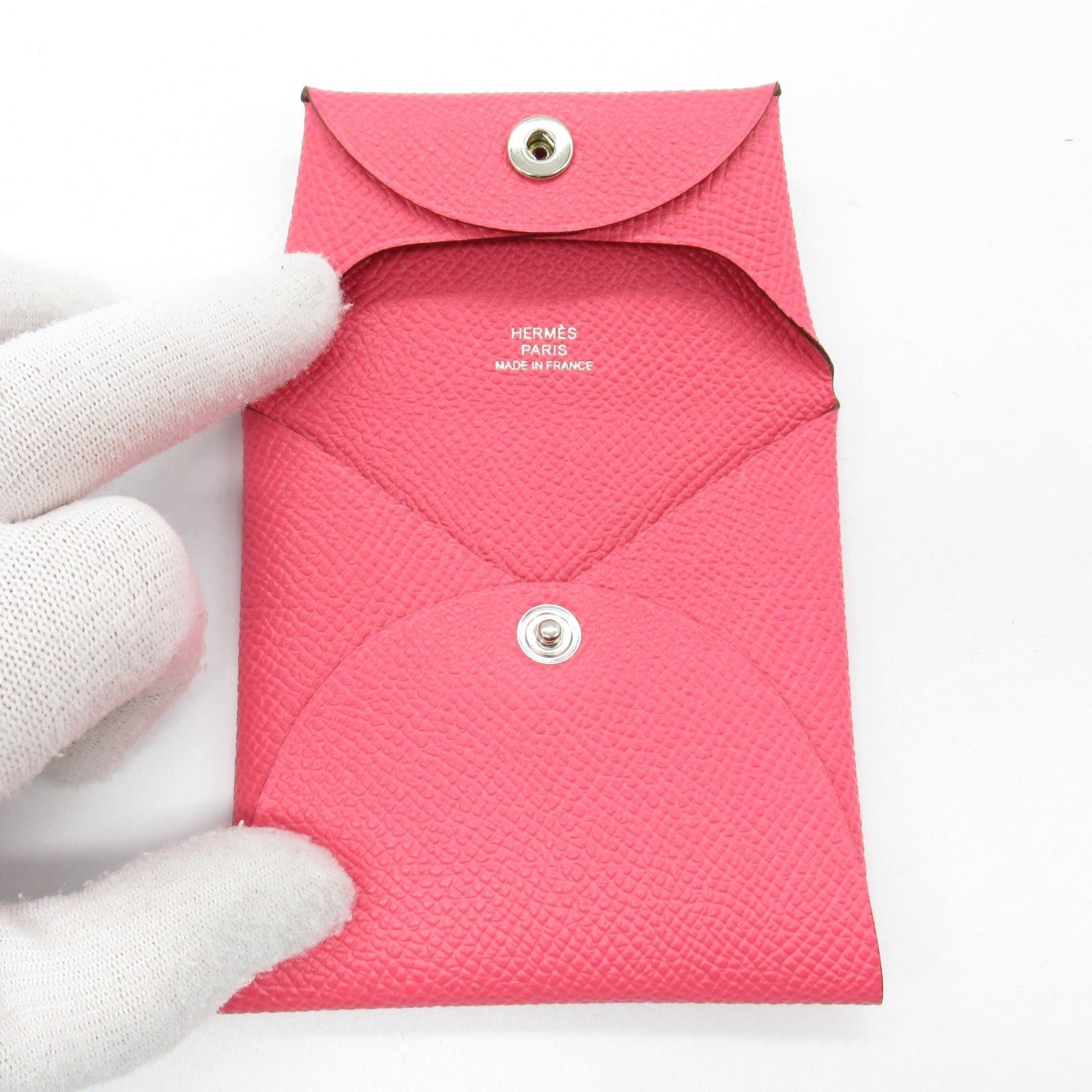 Hermes Hermes Bastia Rose Azalea Coin Purse Leather Veau Epsom Pink Silver Hardware T Stamp Size ONE SIZE - 5 Thumbnail