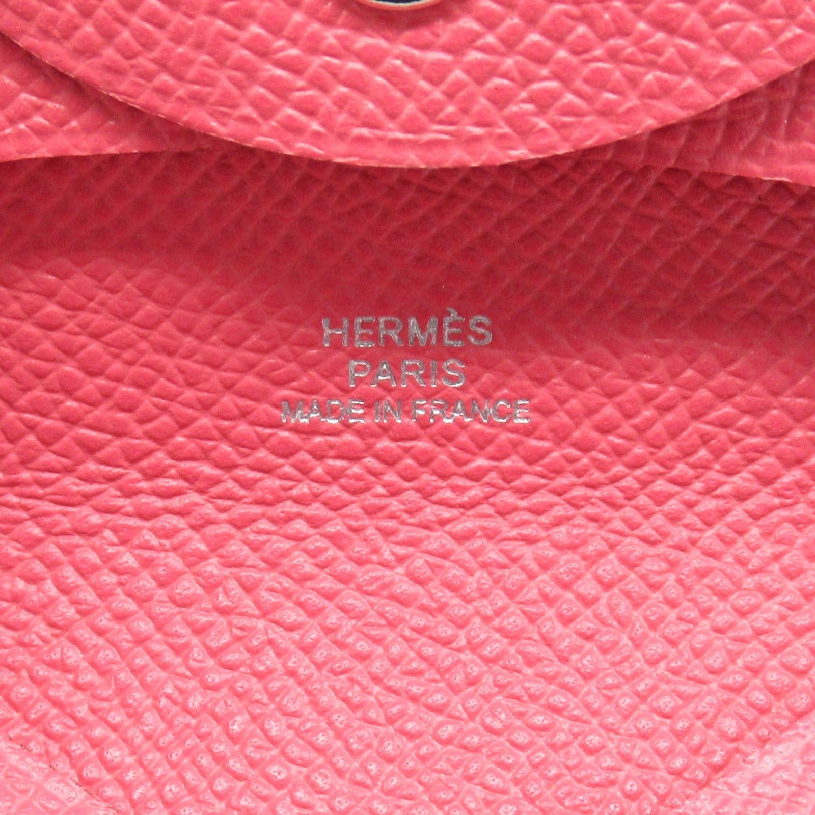 Hermes Hermes Bastia Rose Azalea Coin Purse Leather Veau Epsom Pink Silver Hardware T Stamp Size ONE SIZE - 6 Thumbnail