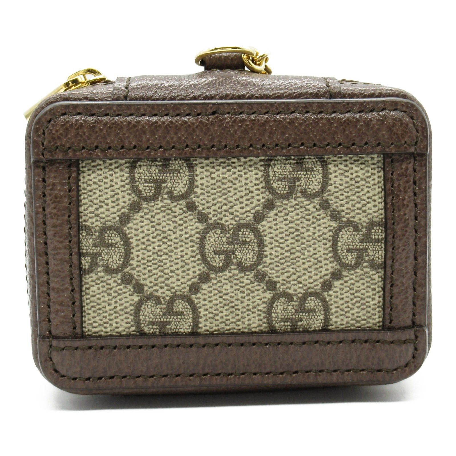 Gucci Gucci Airpods Case Accessory Coated Canvas Leather Brown Beige Size ONE SIZE - 2 Thumbnail