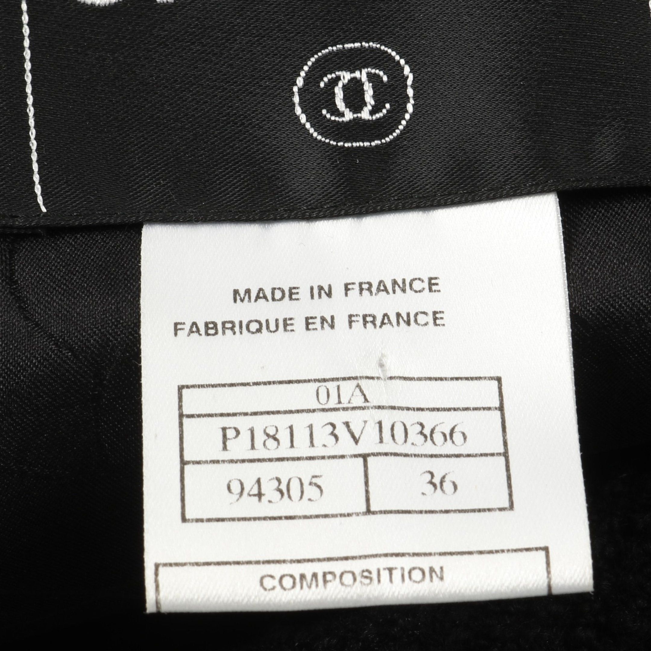 Chanel Chanel Tweed Jacket Wool Nylon Black 01A Size ONE SIZE - 6 Thumbnail
