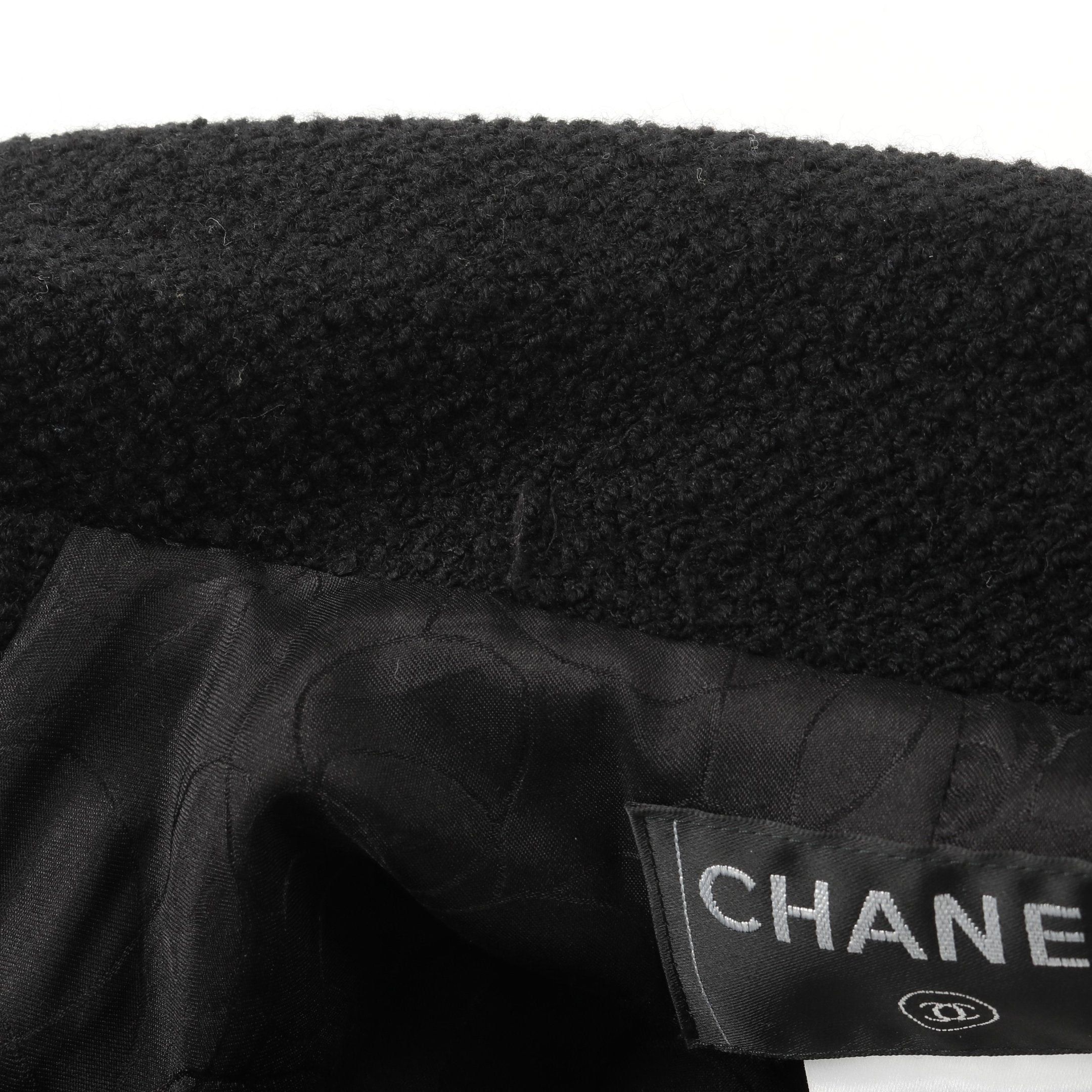 Chanel Chanel Tweed Jacket Wool Nylon Black 01A Size ONE SIZE - 10 Thumbnail