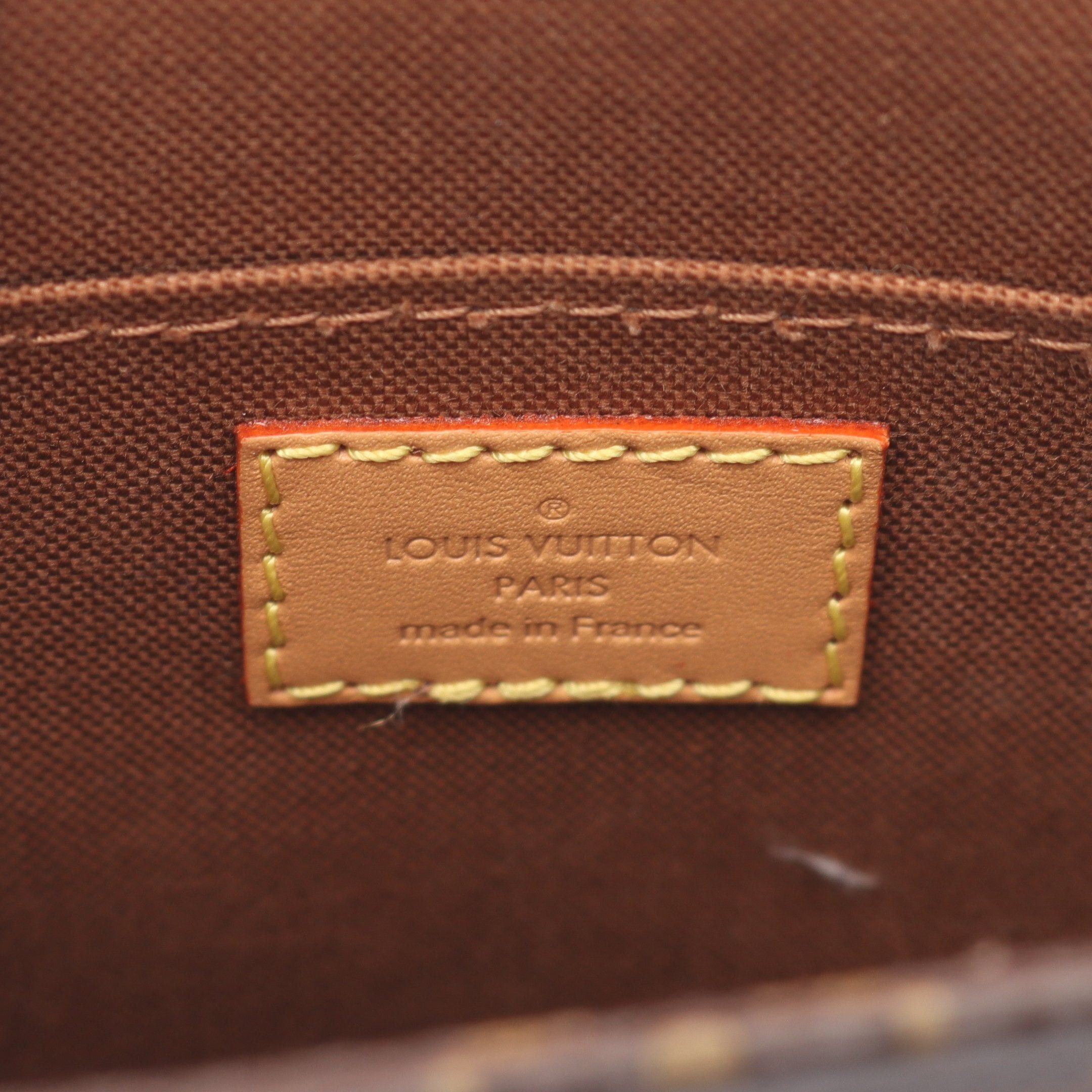 Louis Vuitton Louis Vuitton Petite Sac Plat Monogram Handbag Leather Brown Size ONE SIZE - 4 Thumbnail