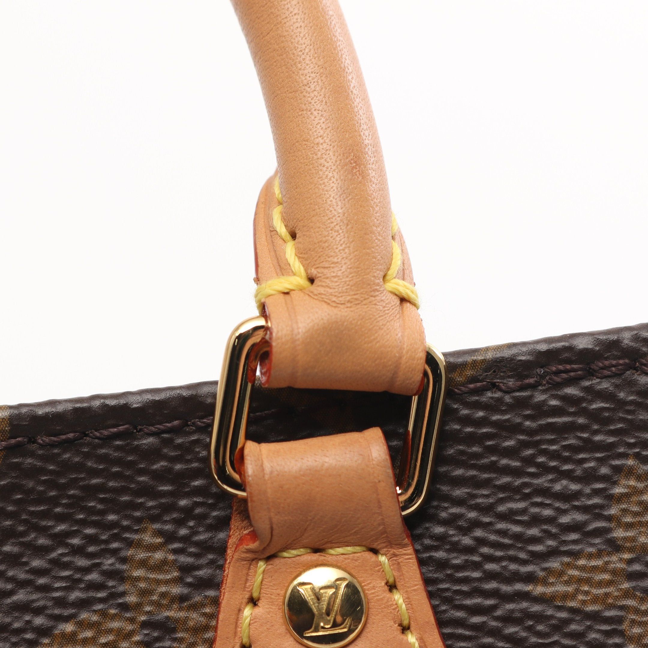 Louis Vuitton Louis Vuitton Petite Sac Plat Monogram Handbag Leather Brown Size ONE SIZE - 10 Thumbnail
