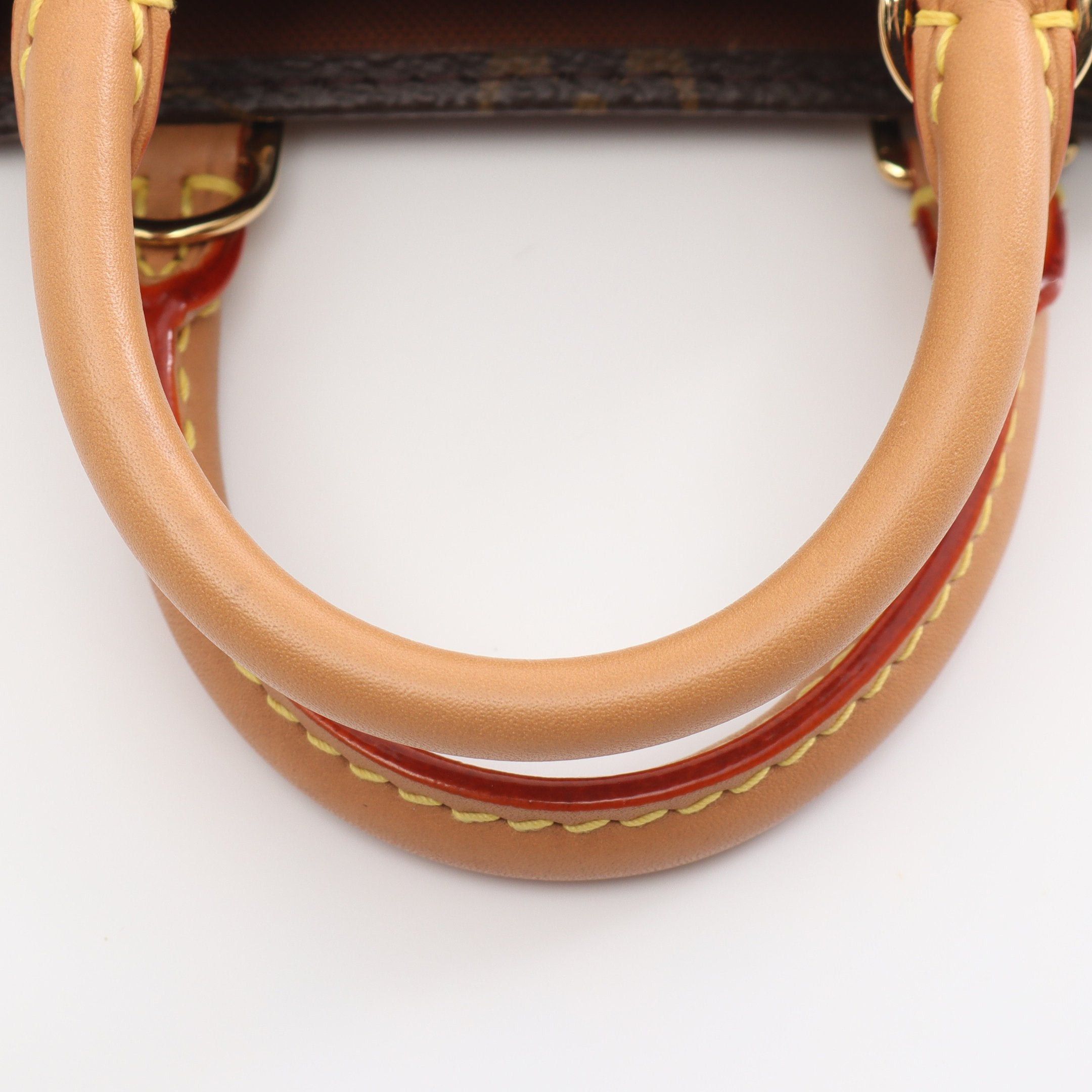 Louis Vuitton Louis Vuitton Petite Sac Plat Monogram Handbag Leather Brown Size ONE SIZE - 8 Thumbnail