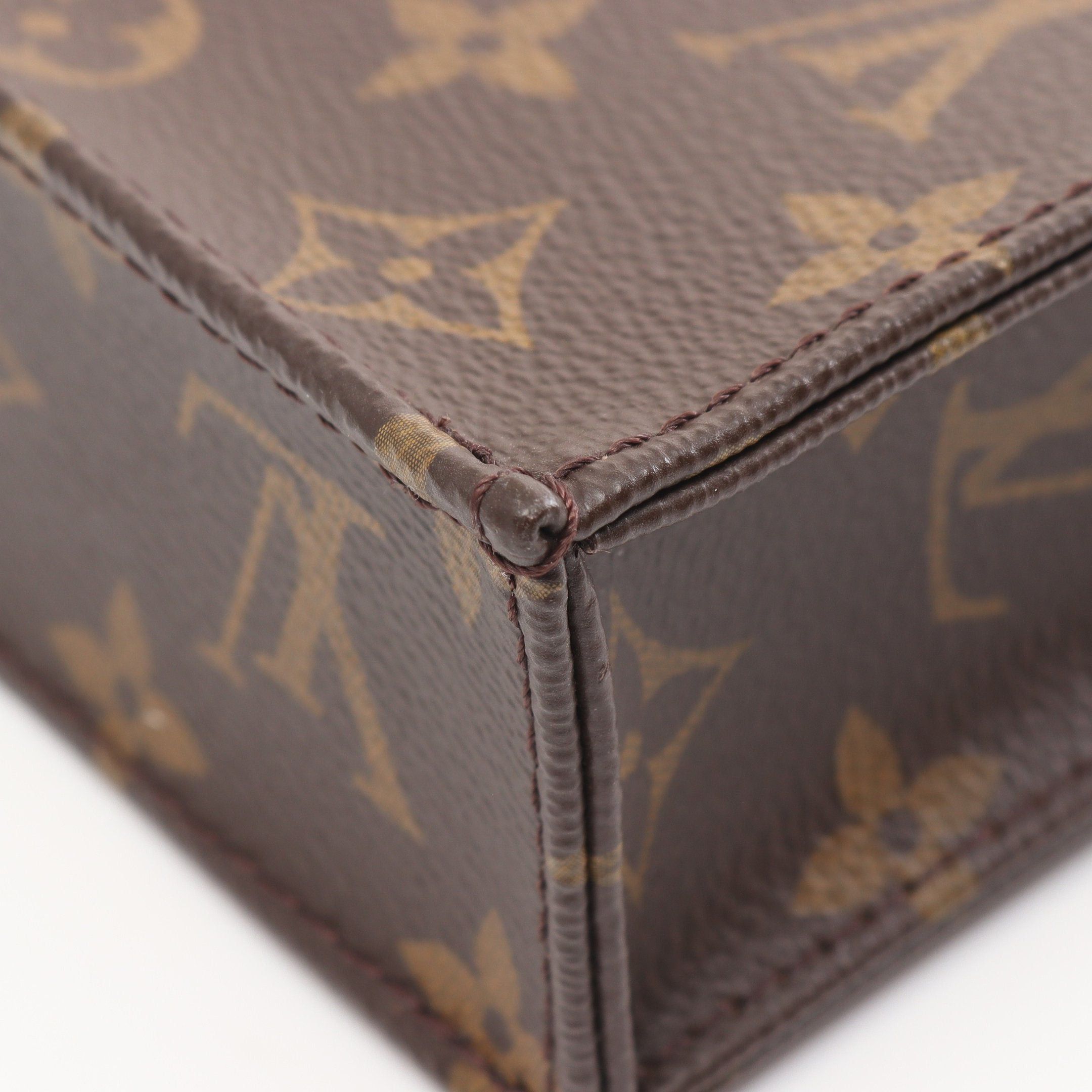 Louis Vuitton Louis Vuitton Petite Sac Plat Monogram Handbag Leather Brown Size ONE SIZE - 7 Thumbnail