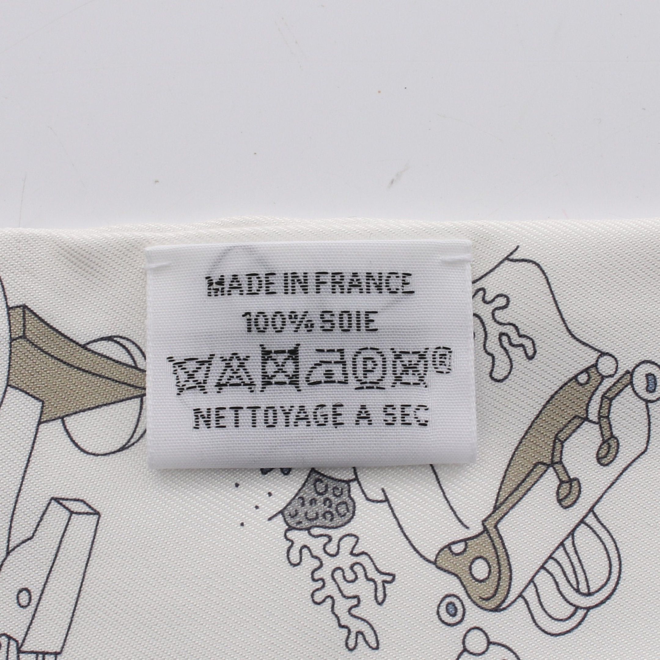 Hermes Hermes Twilly A Vos Crayons Carre Libre Ribbon Scarf Silk White Multicolor Size ONE SIZE - 3 Thumbnail