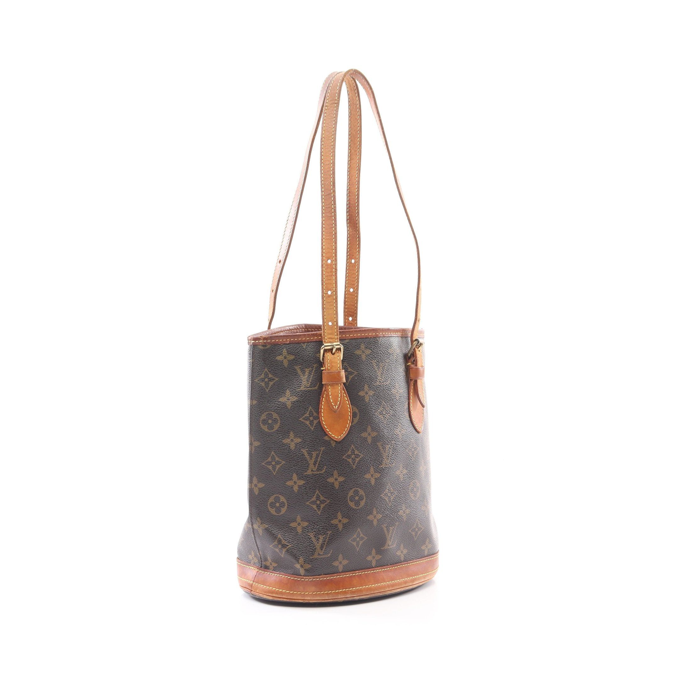 Louis Vuitton Louis Vuitton Bucket Pm Monogram Handbag Leather Brown Size ONE SIZE - 2 Thumbnail