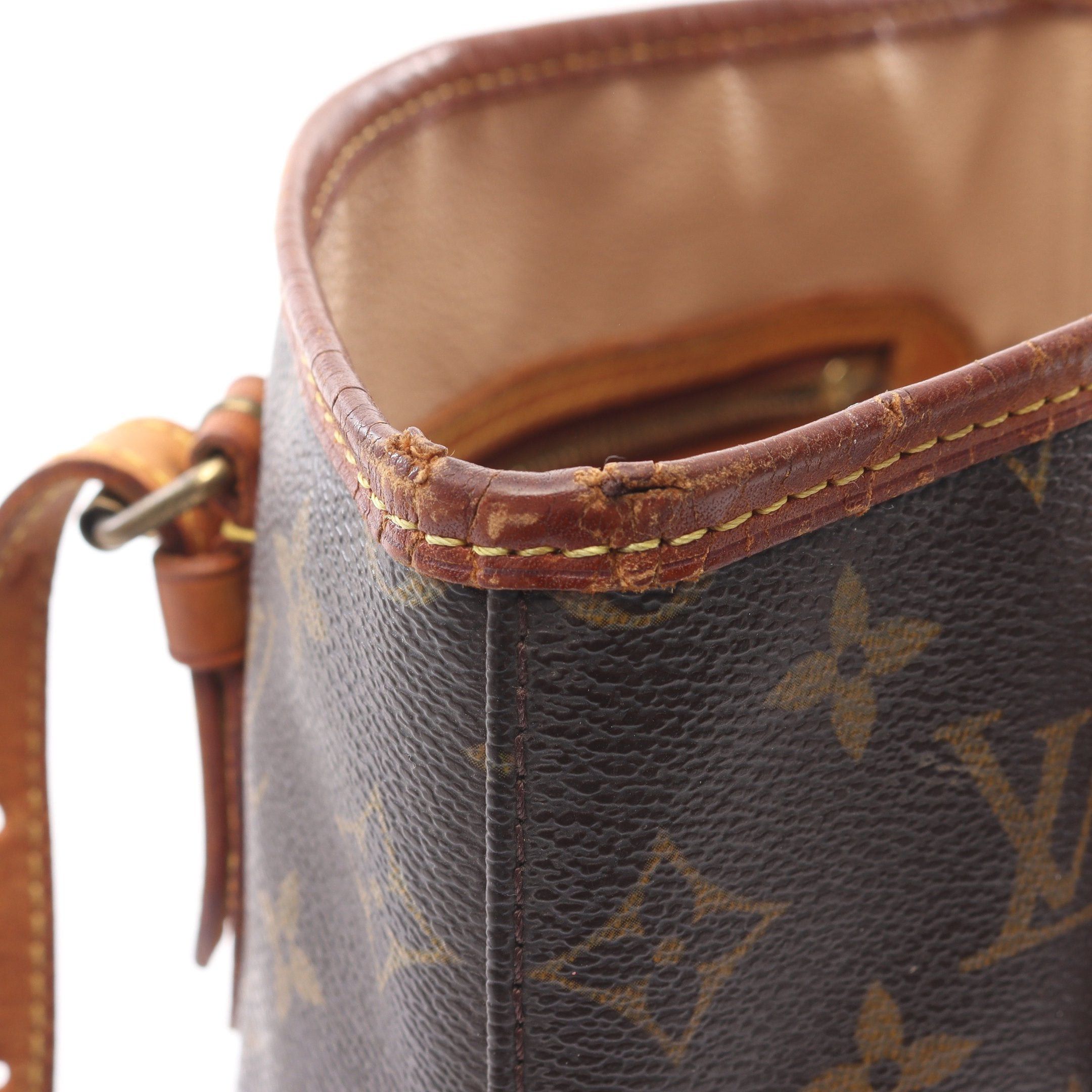 Louis Vuitton Louis Vuitton Bucket Pm Monogram Handbag Leather Brown Size ONE SIZE - 7 Thumbnail