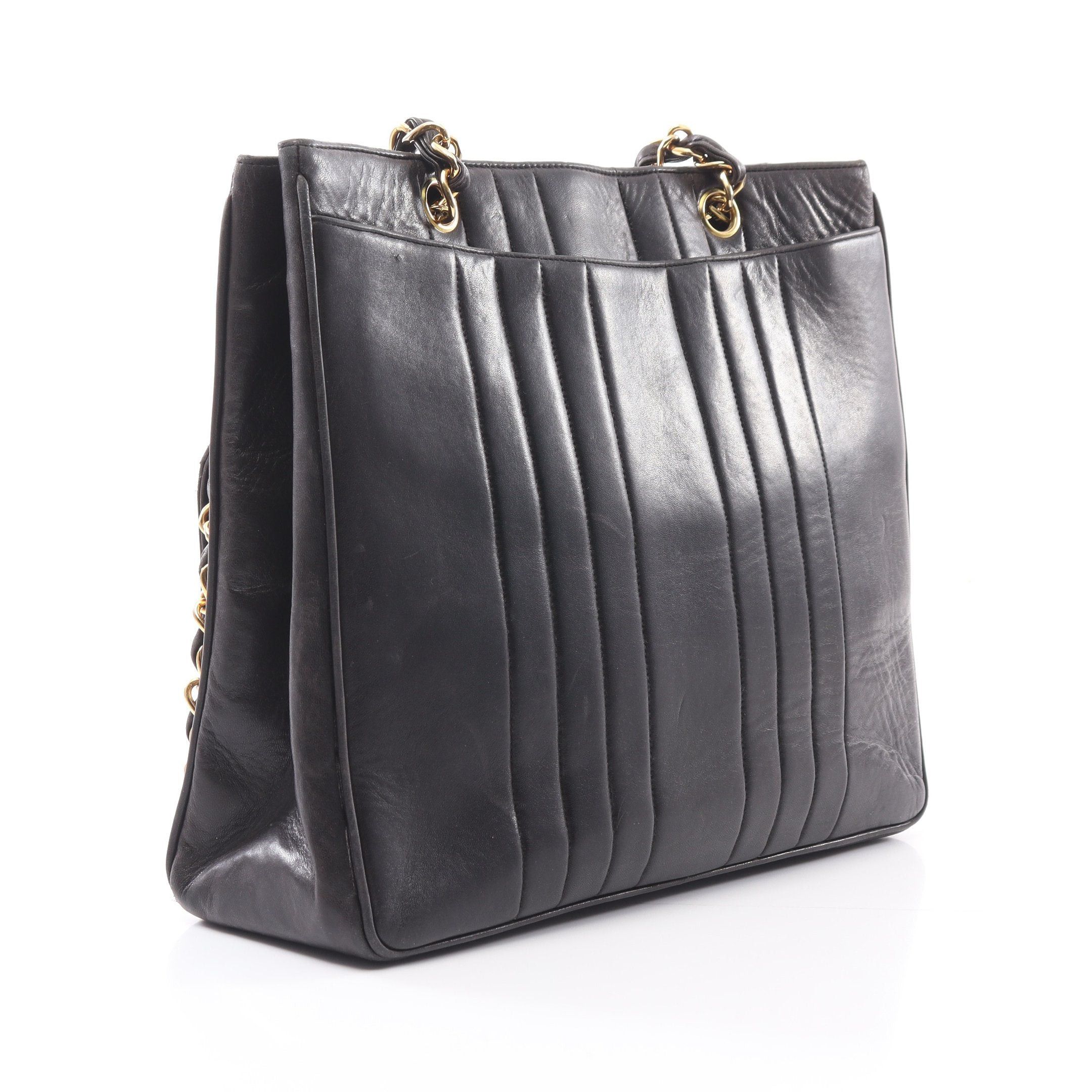 Chanel Chanel Mademoiselle Chain Shoulder Bag Tote Lambskin Black Gold Hardware Turn Lock Size ONE SIZE - 2 Thumbnail
