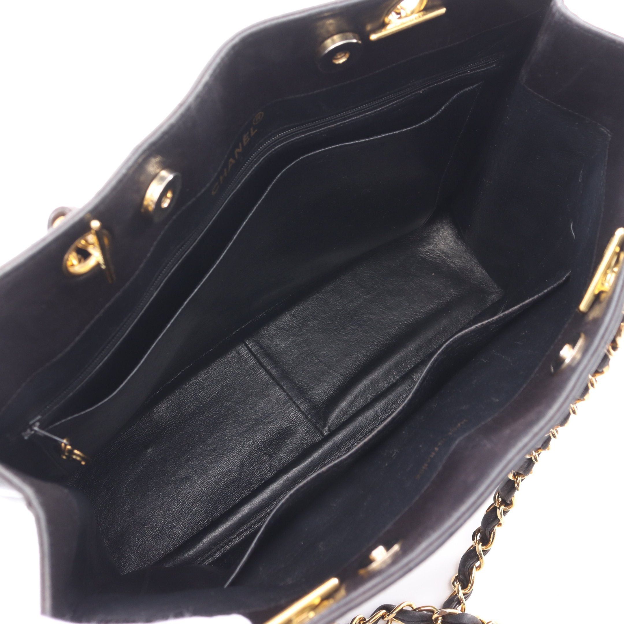 Chanel Chanel Mademoiselle Chain Shoulder Bag Tote Lambskin Black Gold Hardware Turn Lock Size ONE SIZE - 3 Thumbnail
