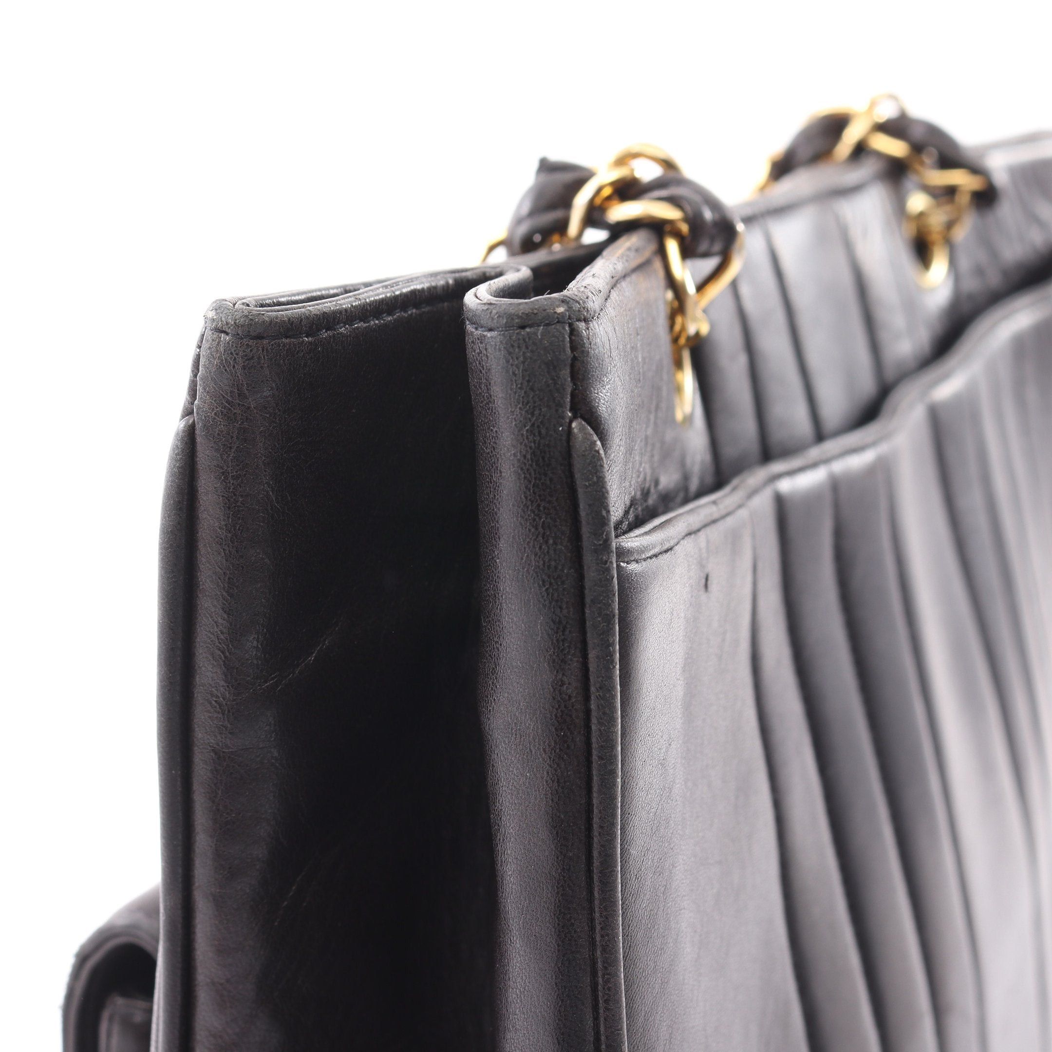 Chanel Chanel Mademoiselle Chain Shoulder Bag Tote Lambskin Black Gold Hardware Turn Lock Size ONE SIZE - 9 Thumbnail