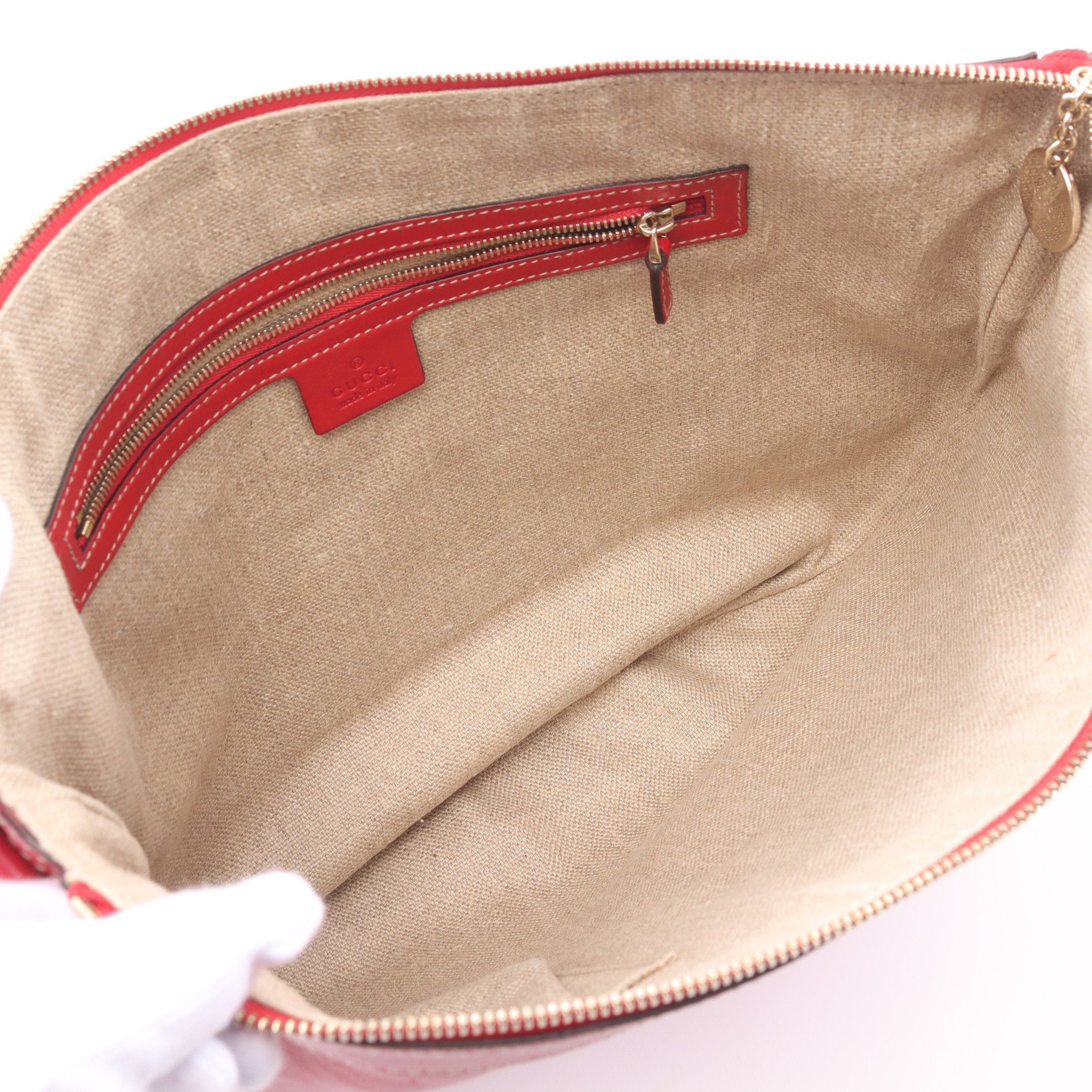 Gucci Gucci One Shoulder Bag Leather Red Size ONE SIZE - 3 Thumbnail