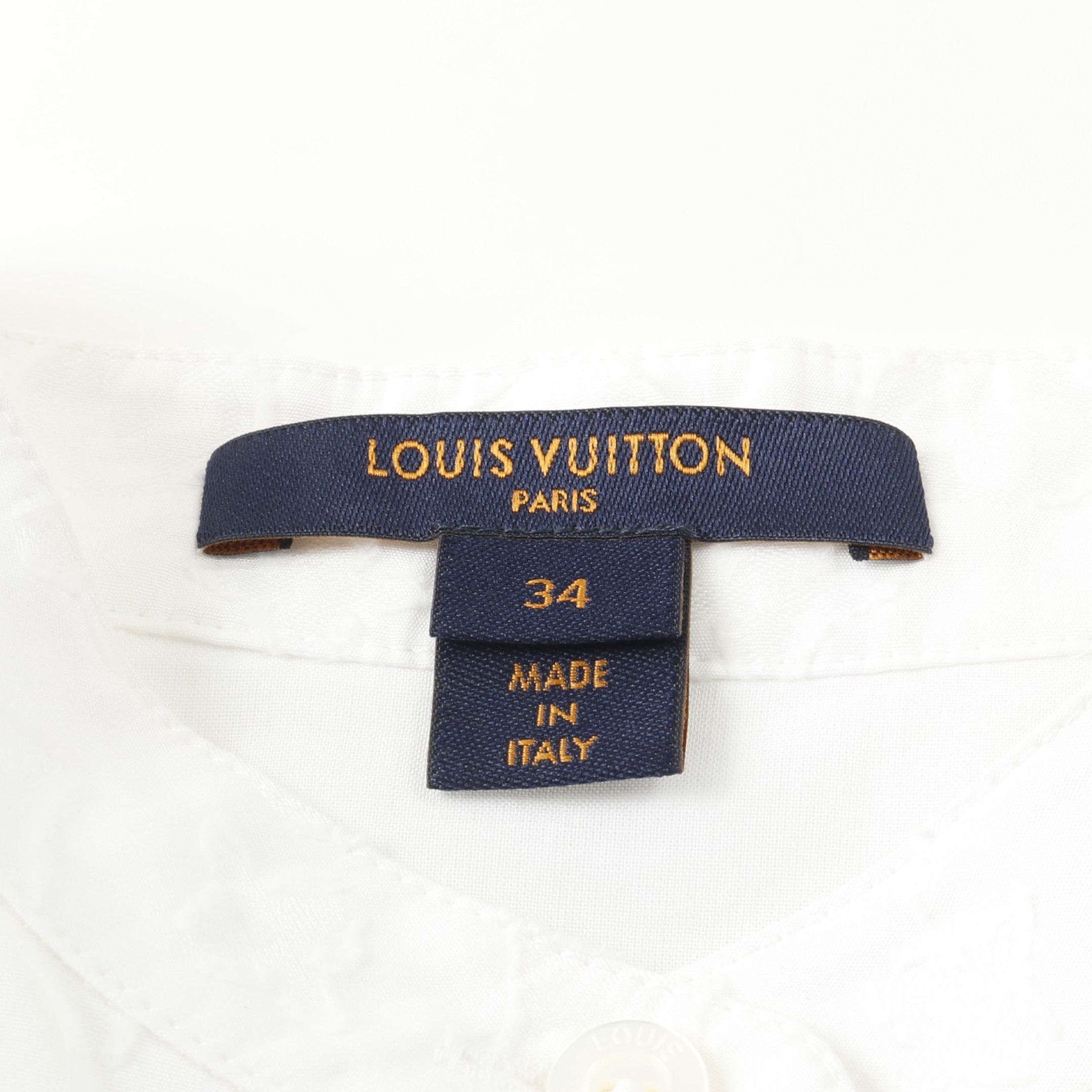 Louis Vuitton Louis Vuitton Monogram Jacquard Shirt Cotton White Size ONE SIZE - 3 Thumbnail